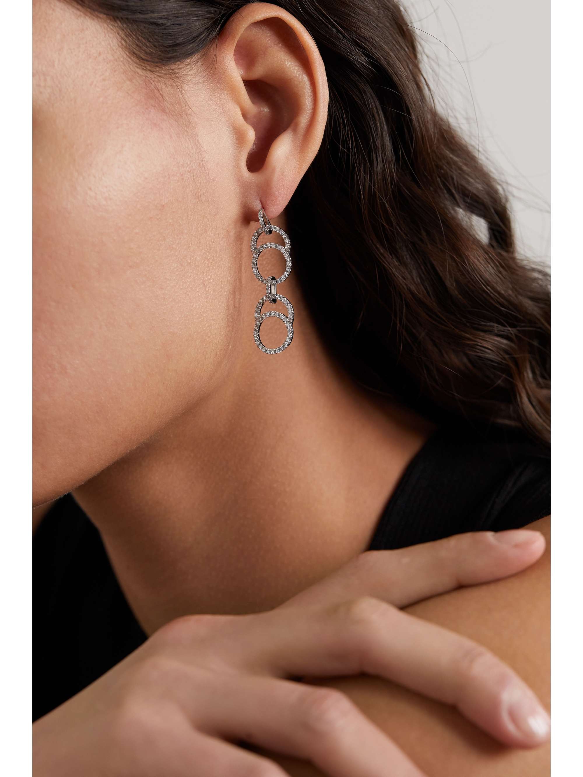 COURBET Céleste 18-karat recycled white gold laboratory-grown diamond earrings