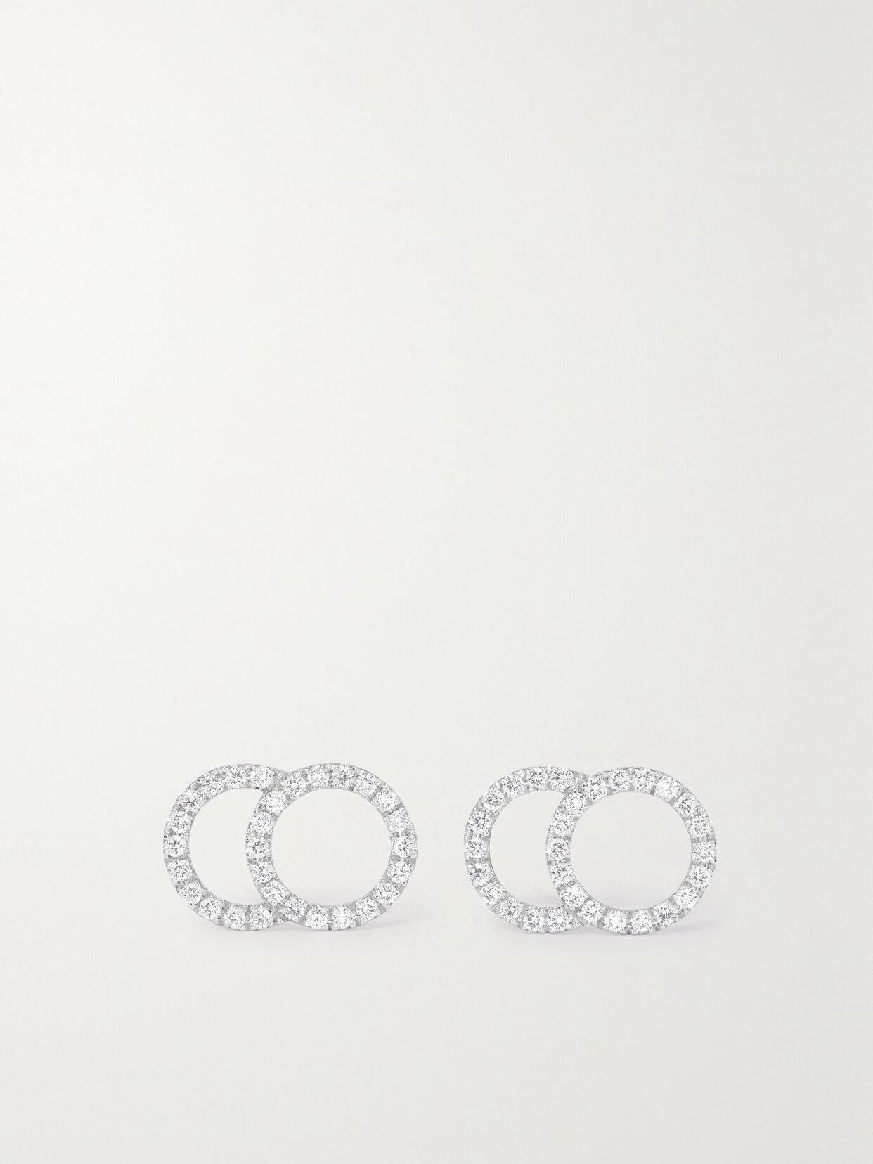Courbet 18kt Recycled White Gold Celeste Large Pavé Laboratory-grown Diamond Set Stud Earrings In White Gold