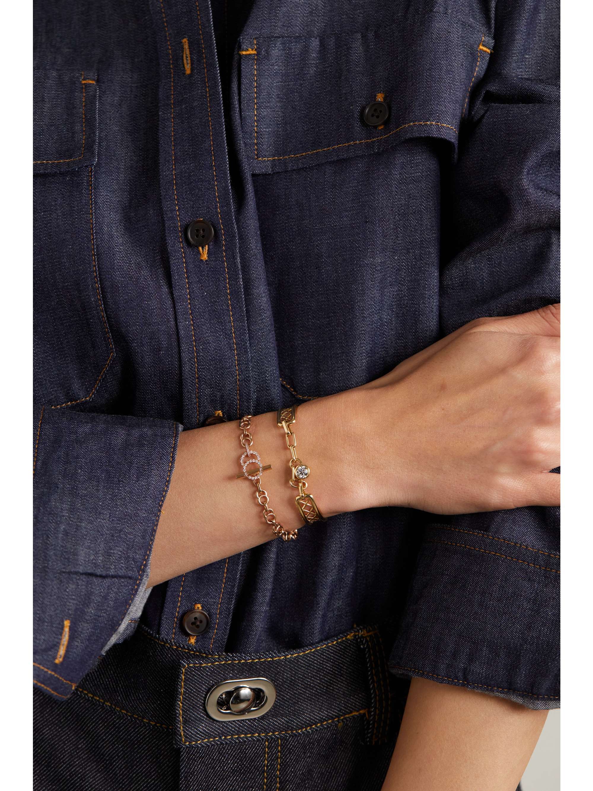 COURBET Céleste 18-karat recycled rose gold laboratory-grown diamond bracelet