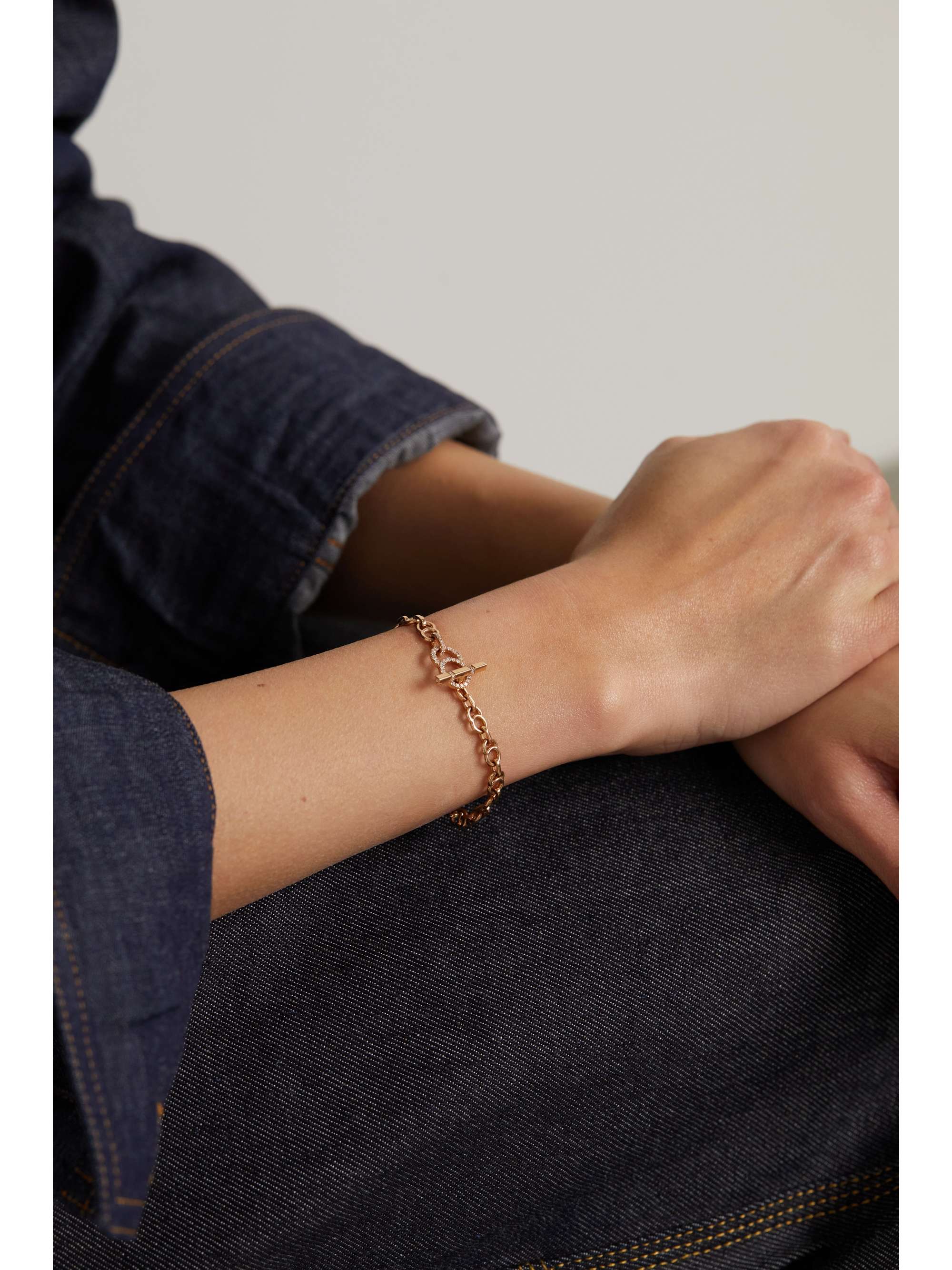 COURBET Céleste 18-karat recycled rose gold laboratory-grown diamond bracelet