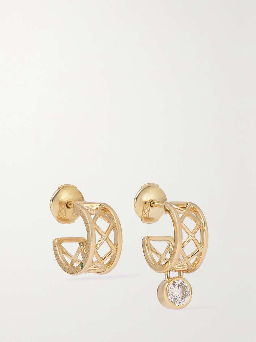 Courbet Pont Des Arts 18-karat Recycled Gold Laboratory-grown Diamond Earrings
