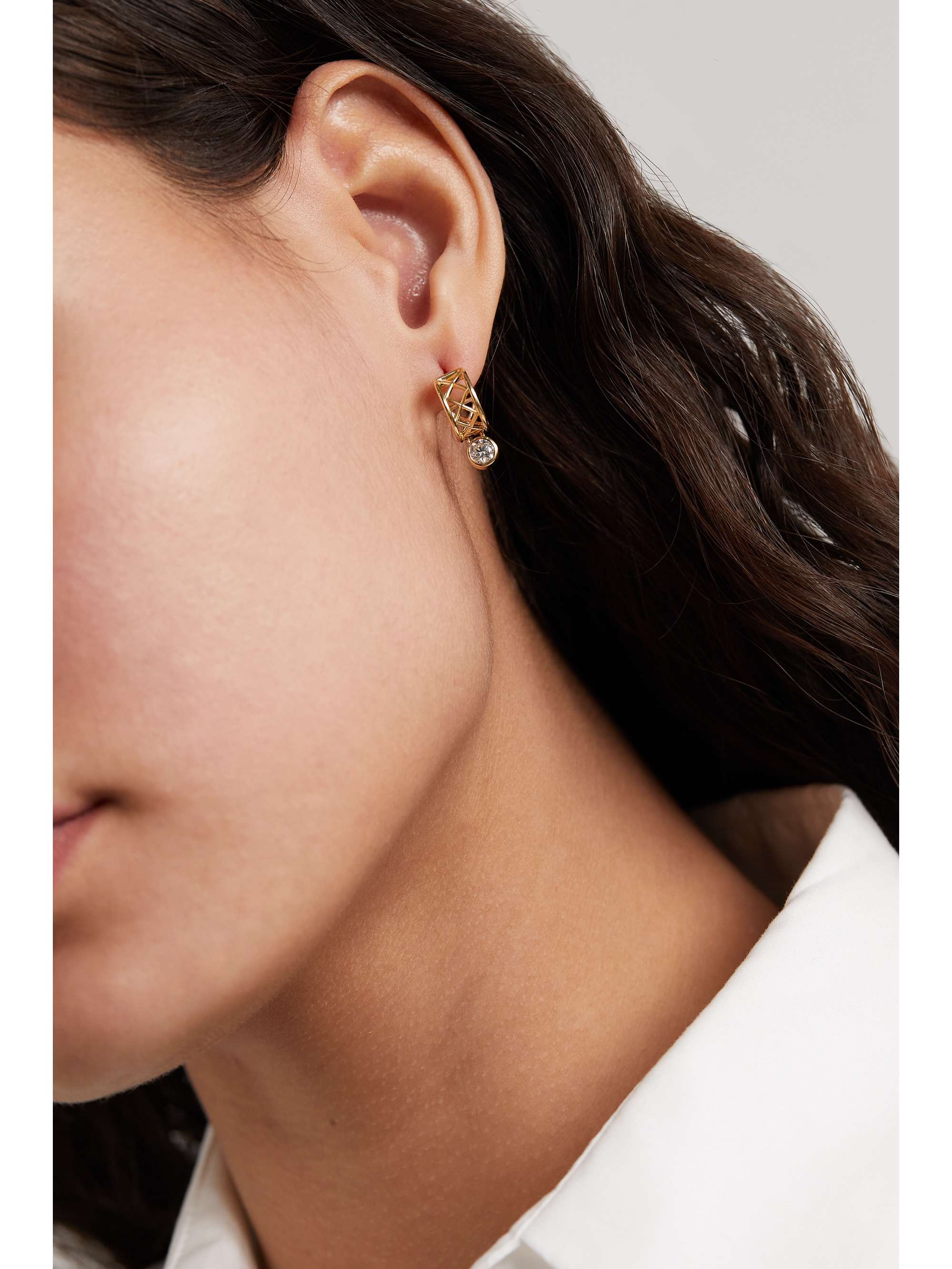 COURBET Pont des Arts 18-karat recycled gold laboratory-grown diamond earrings