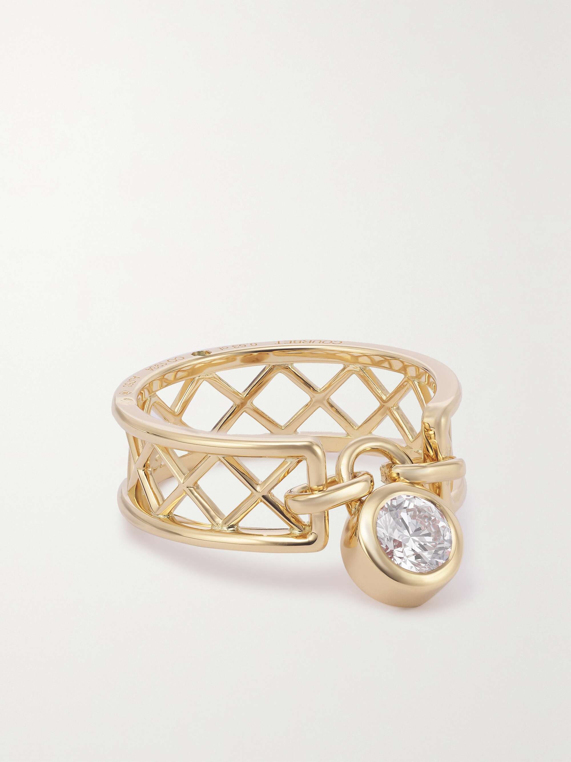 COURBET Pont des Arts 18-karat recycled gold laboratory-grown diamond ring