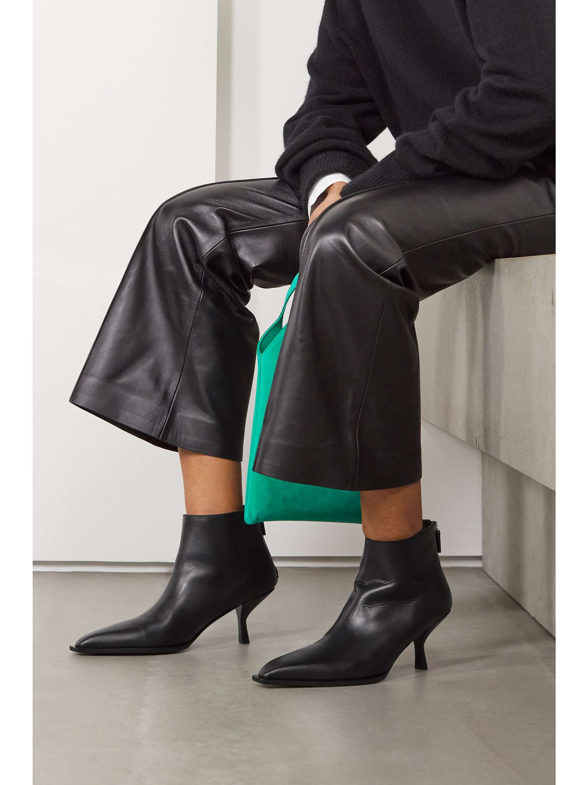 Black Coco leather ankle boots | THE 