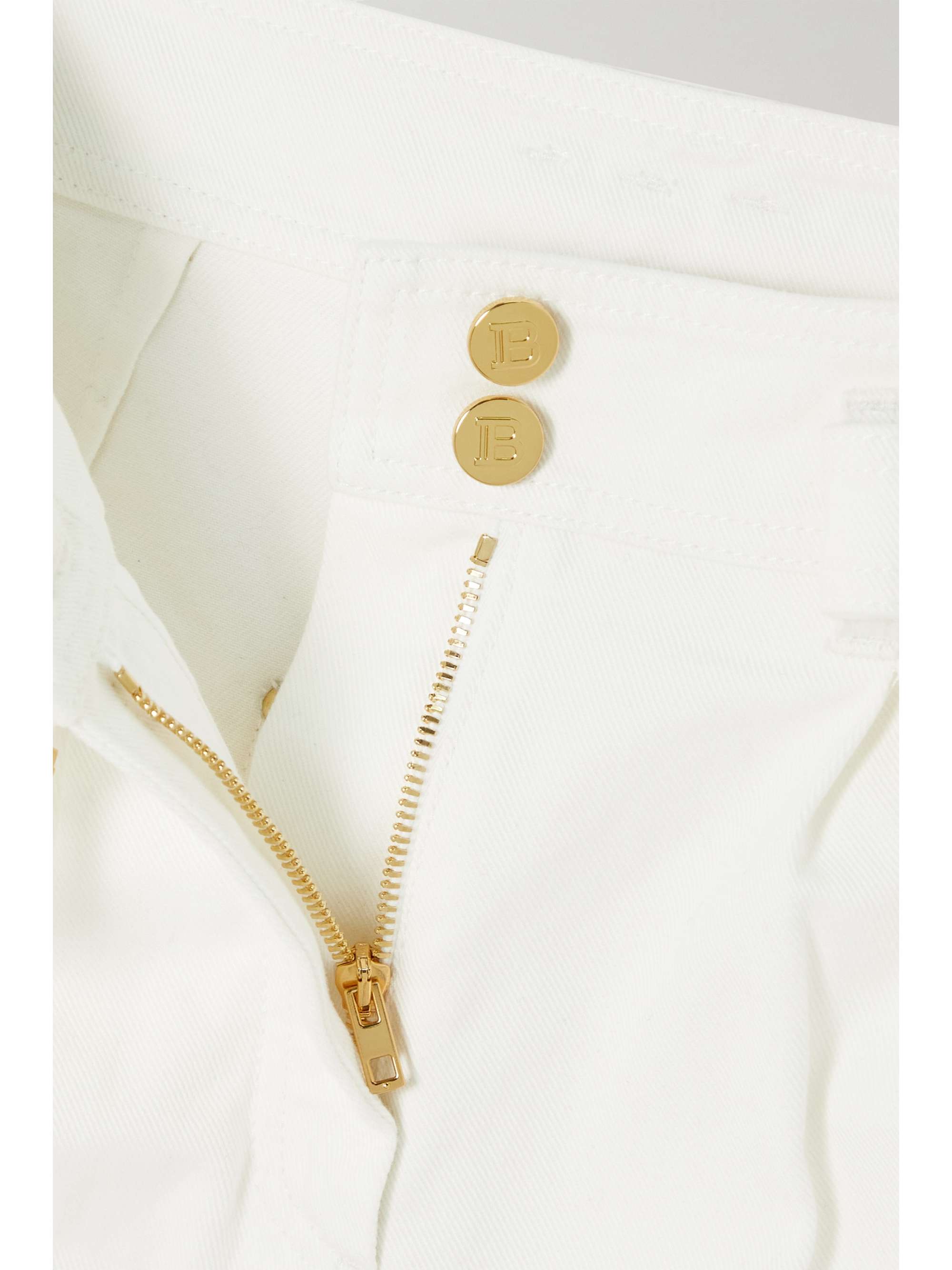 BALMAIN Belted high-rise boyfriend jeans