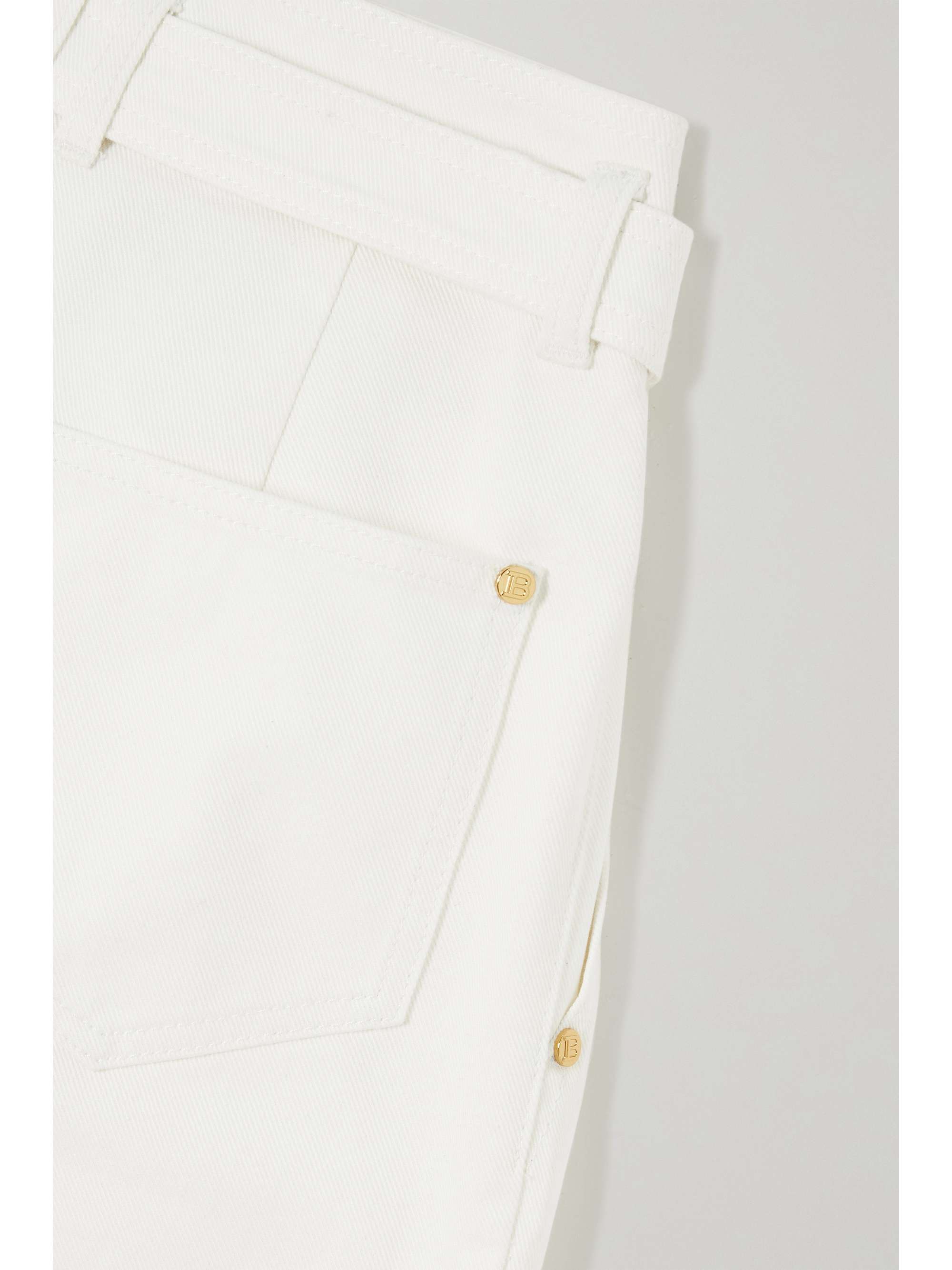 BALMAIN Belted high-rise boyfriend jeans