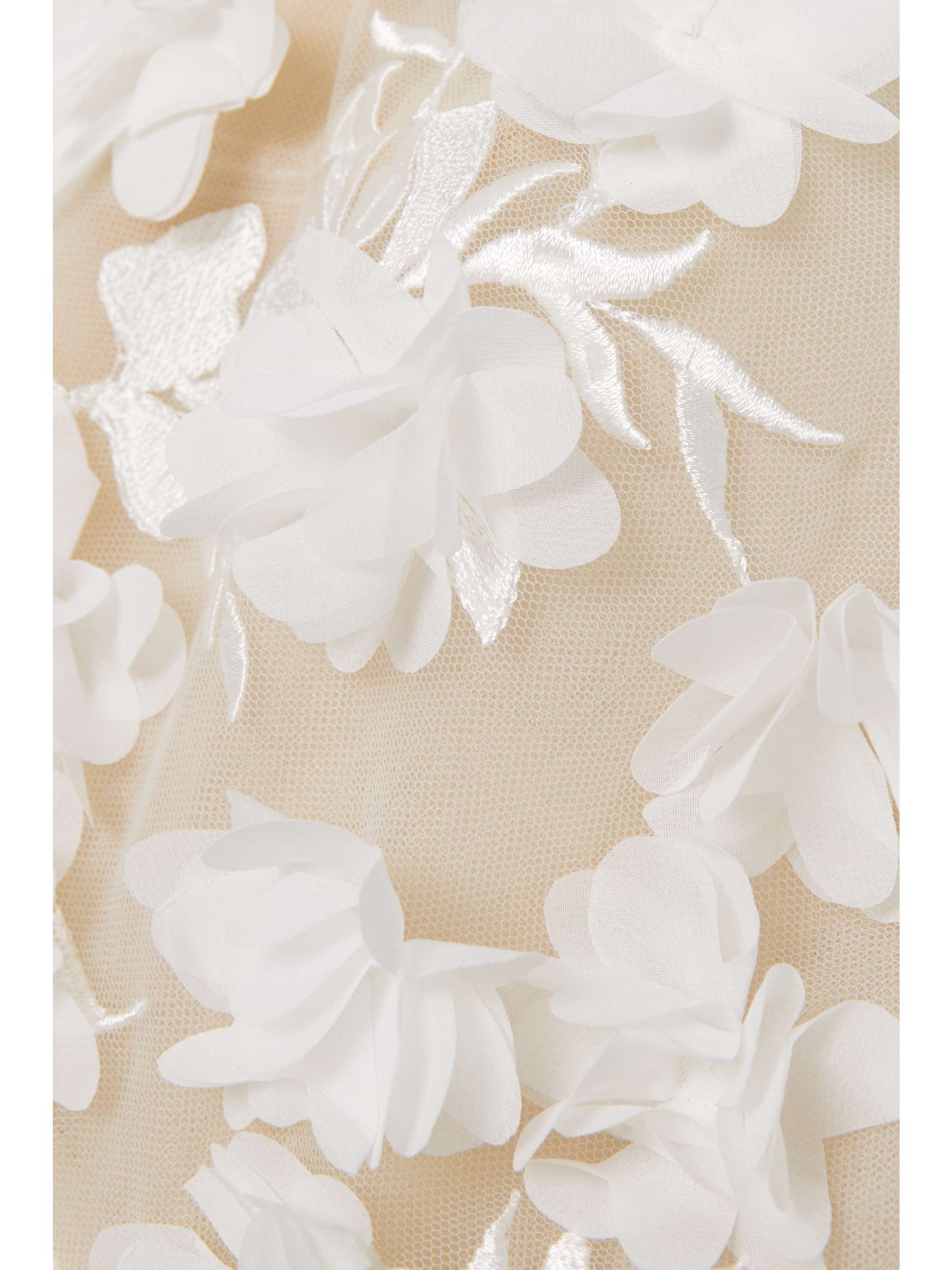 RIME ARODAKY Quilak open-back appliquéd embroidered tulle and crepe mini dress