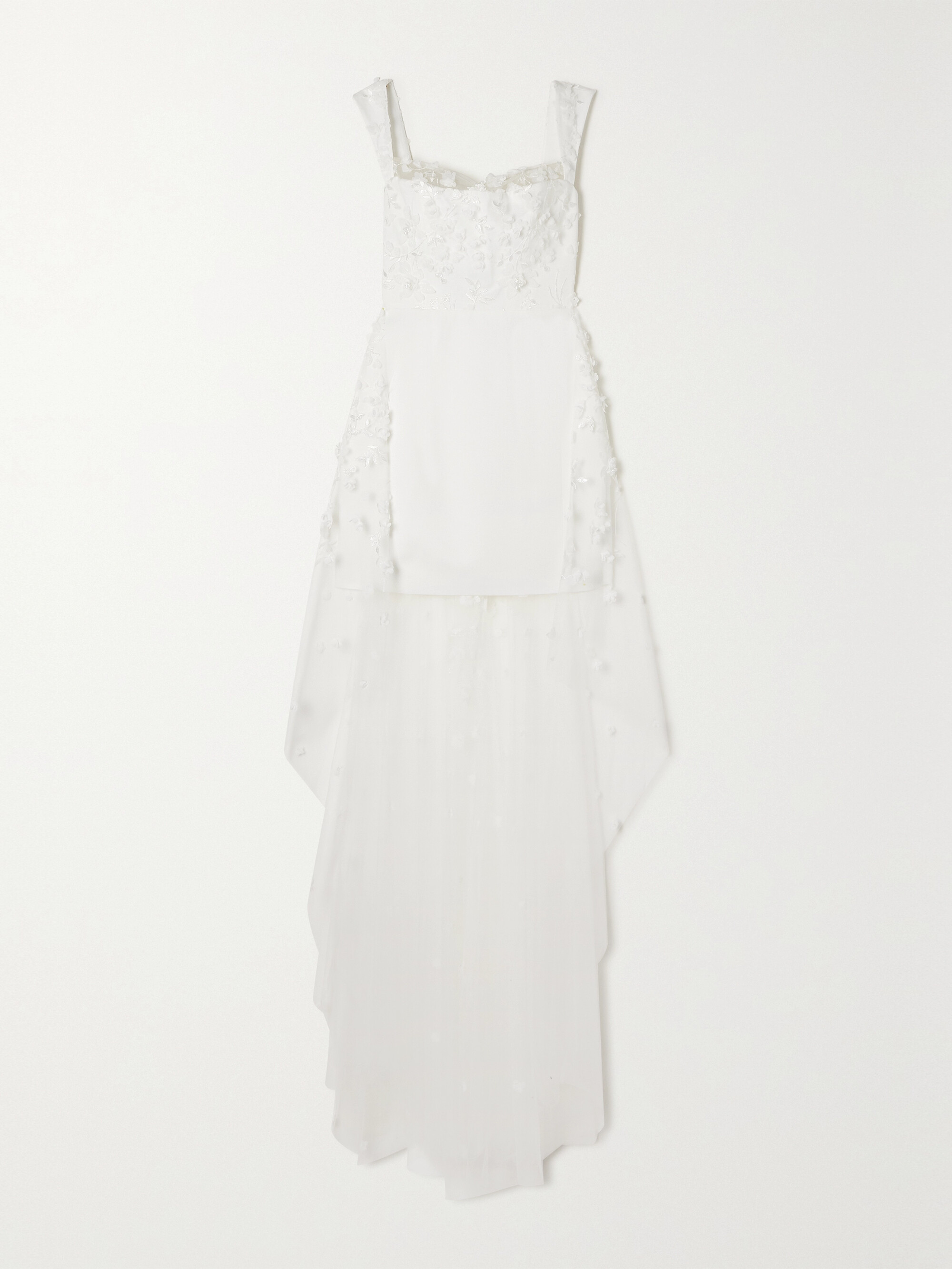 Rime Arodaky Oshun embellished embroidered tulle and crepe mini dress