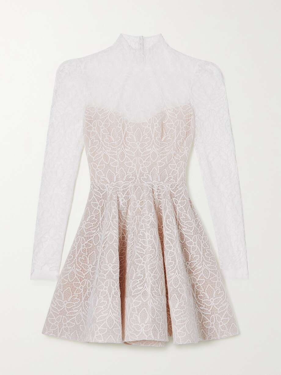 RIME ARODAKY Frankie cutout embroidered tulle mini dress | NET-A-PORTER