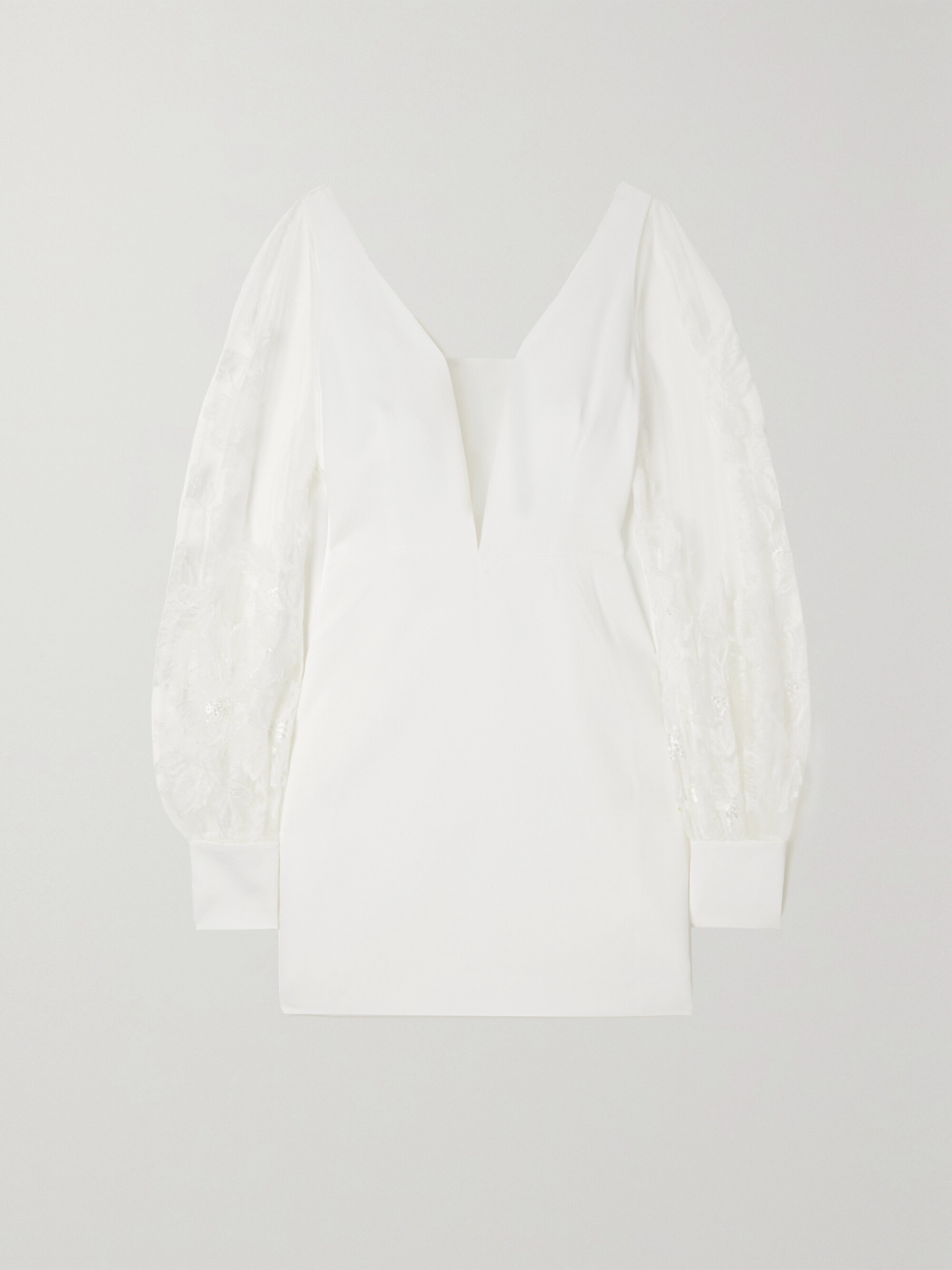 Rime Arodaky Lisa open-back embroidered tulle and crepe mini dress