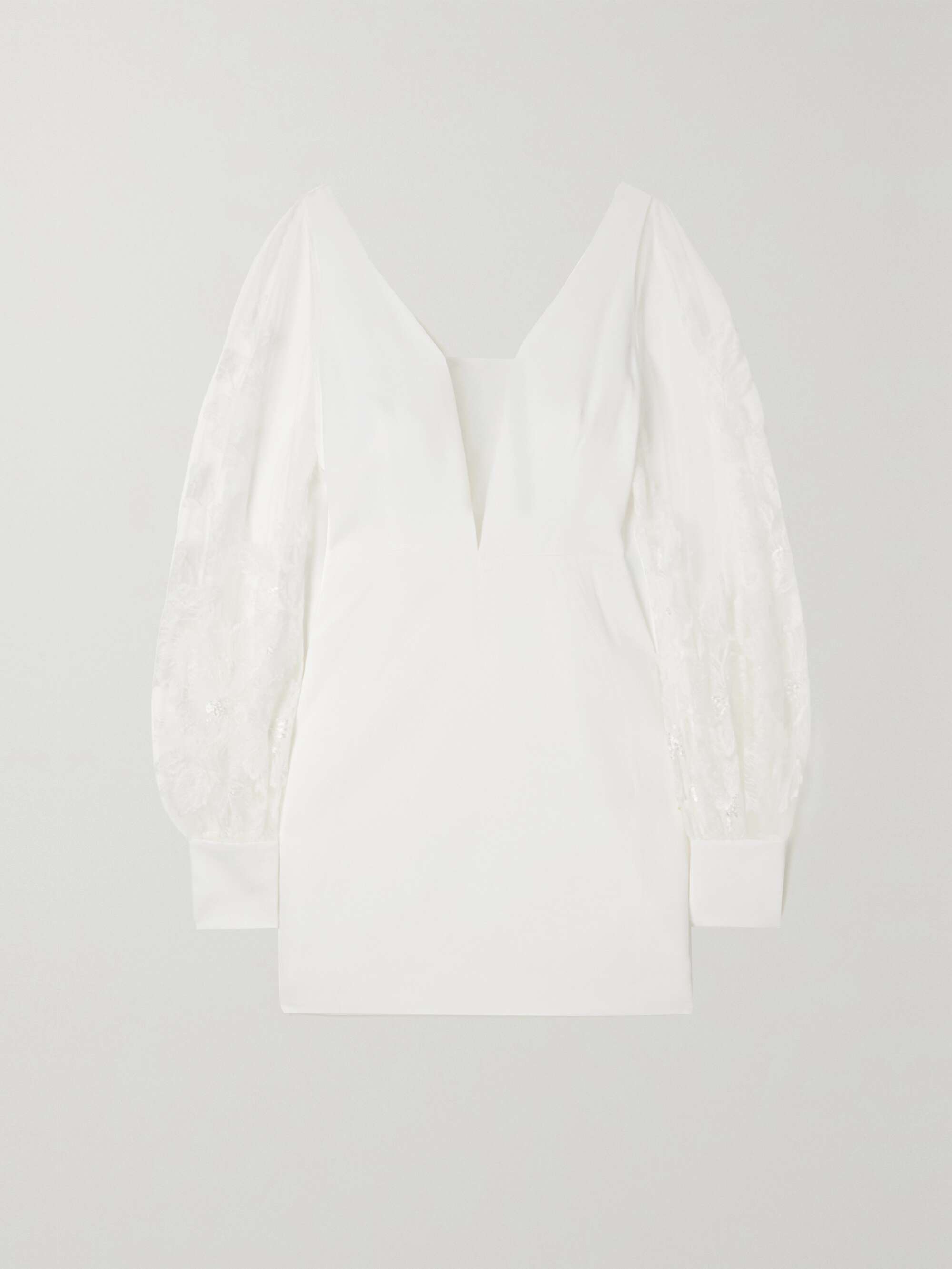 net-a-porter.com | Lisa open-back embroidered tulle and crepe mini dress