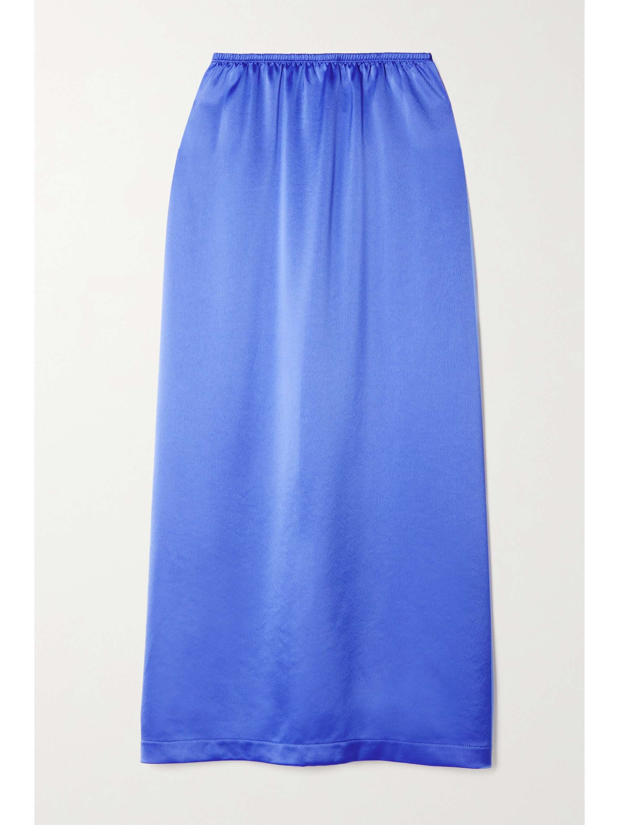 Blue Barb satin midi skirt | LESET | NET-A-PORTER