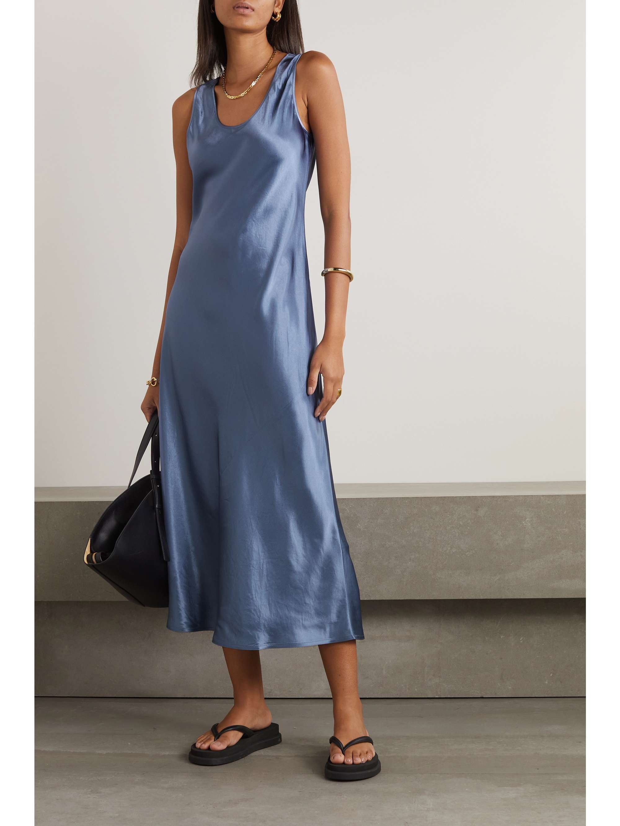 MAX MARA Ares satin-twill midi dress