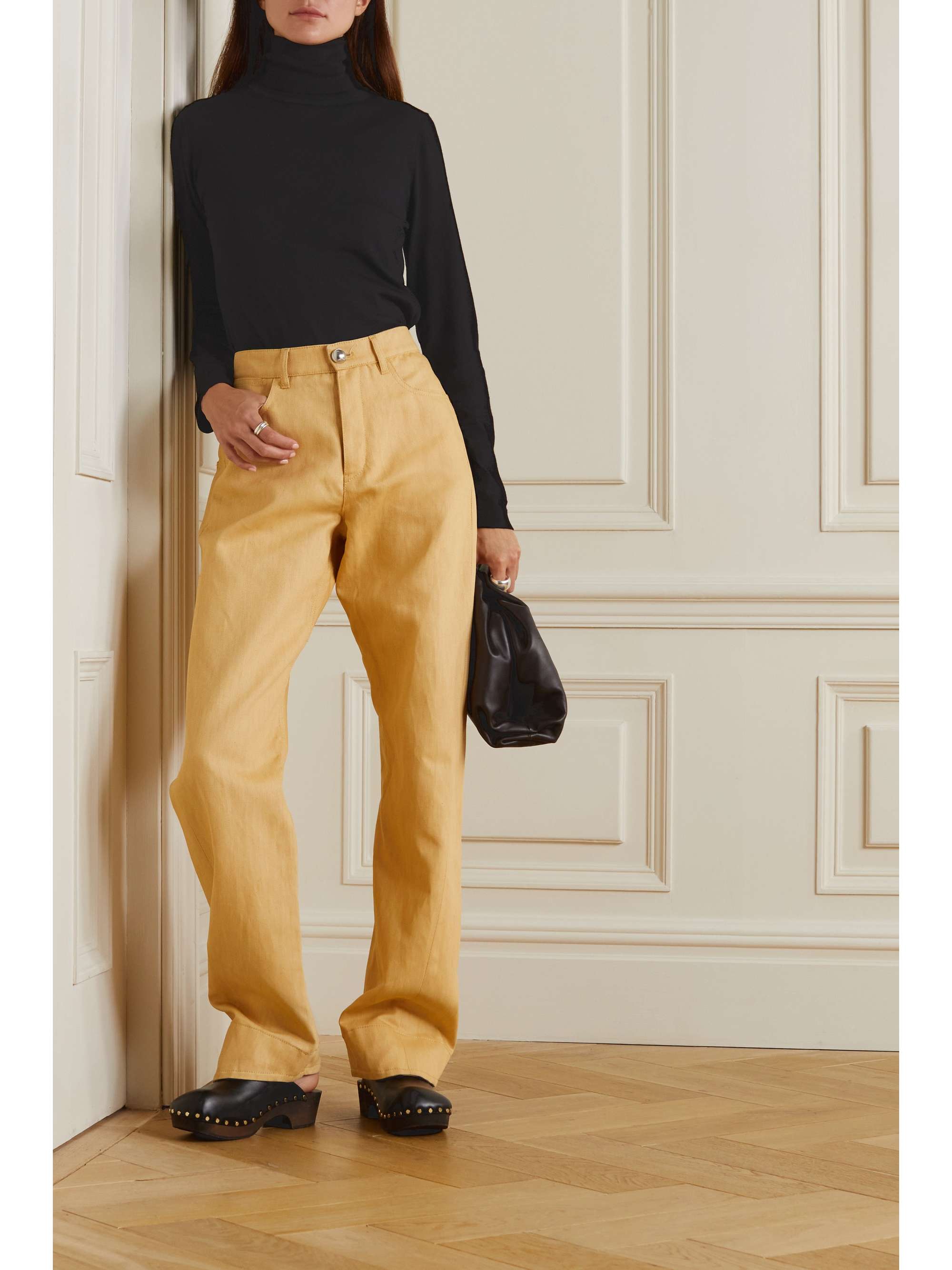 Black Romolo wool turtleneck sweater 