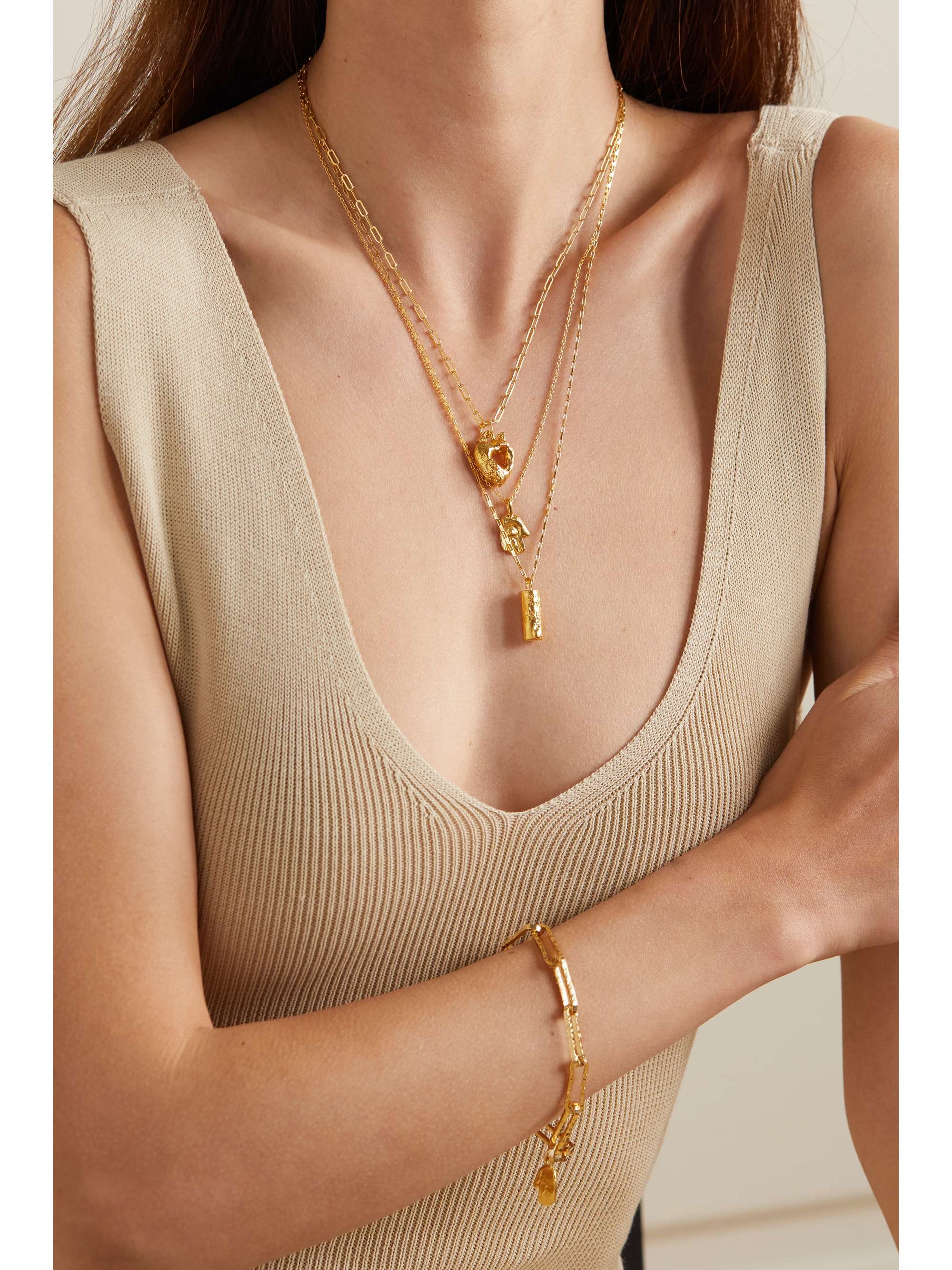 Gold The Amore gold-plated necklace 