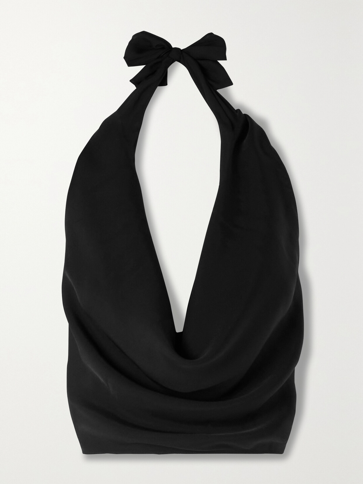 GAUCHERE Open-back Twill Halterneck Top