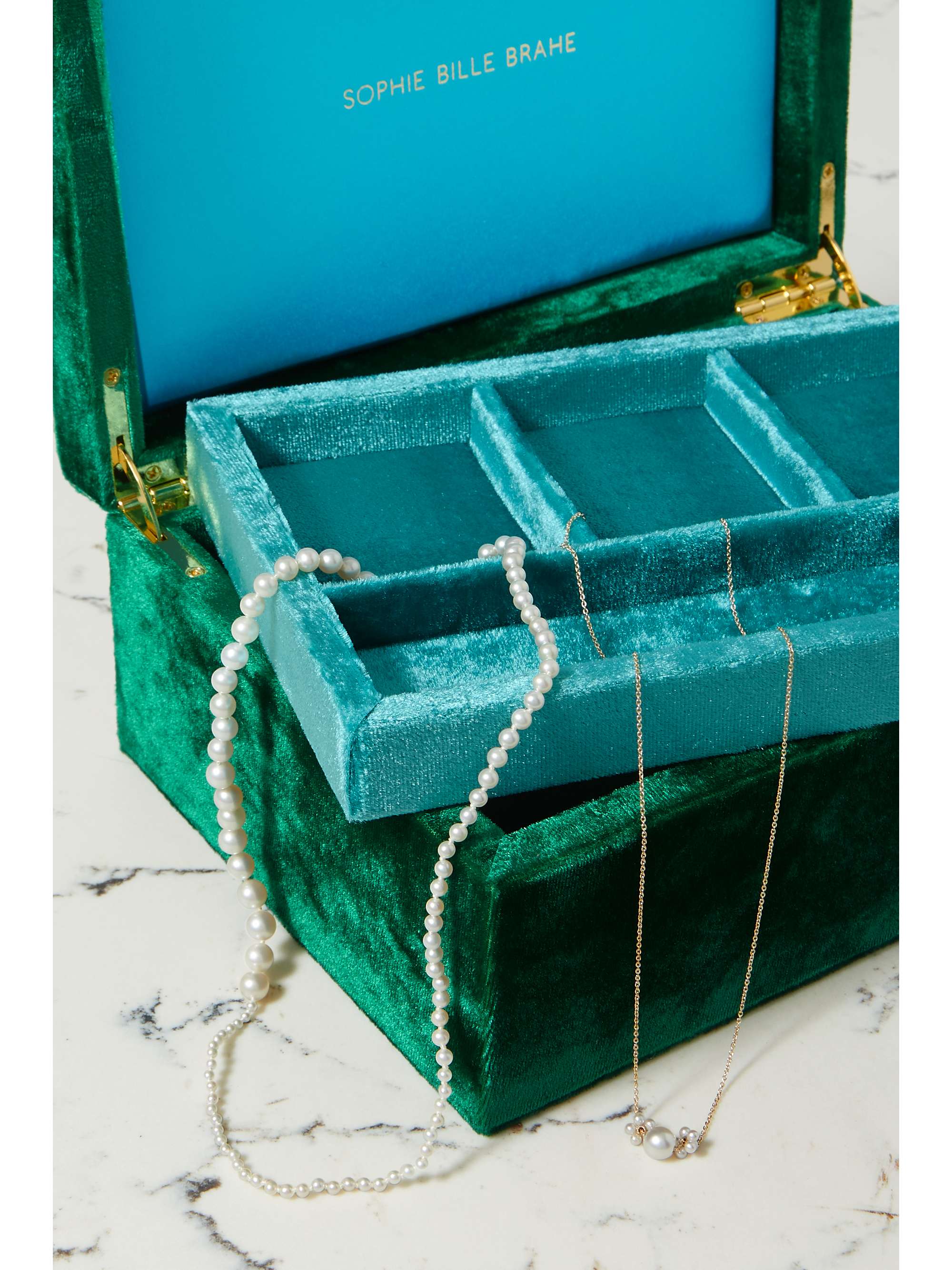 SOPHIE BILLE BRAHE Boîte à bijoux en velours Trésor Large