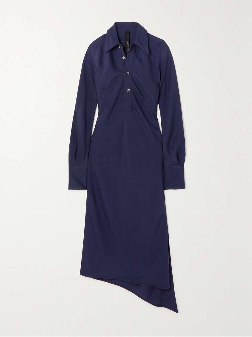 Petar Petrov Aila Asymmetric Woven Shirt Dress