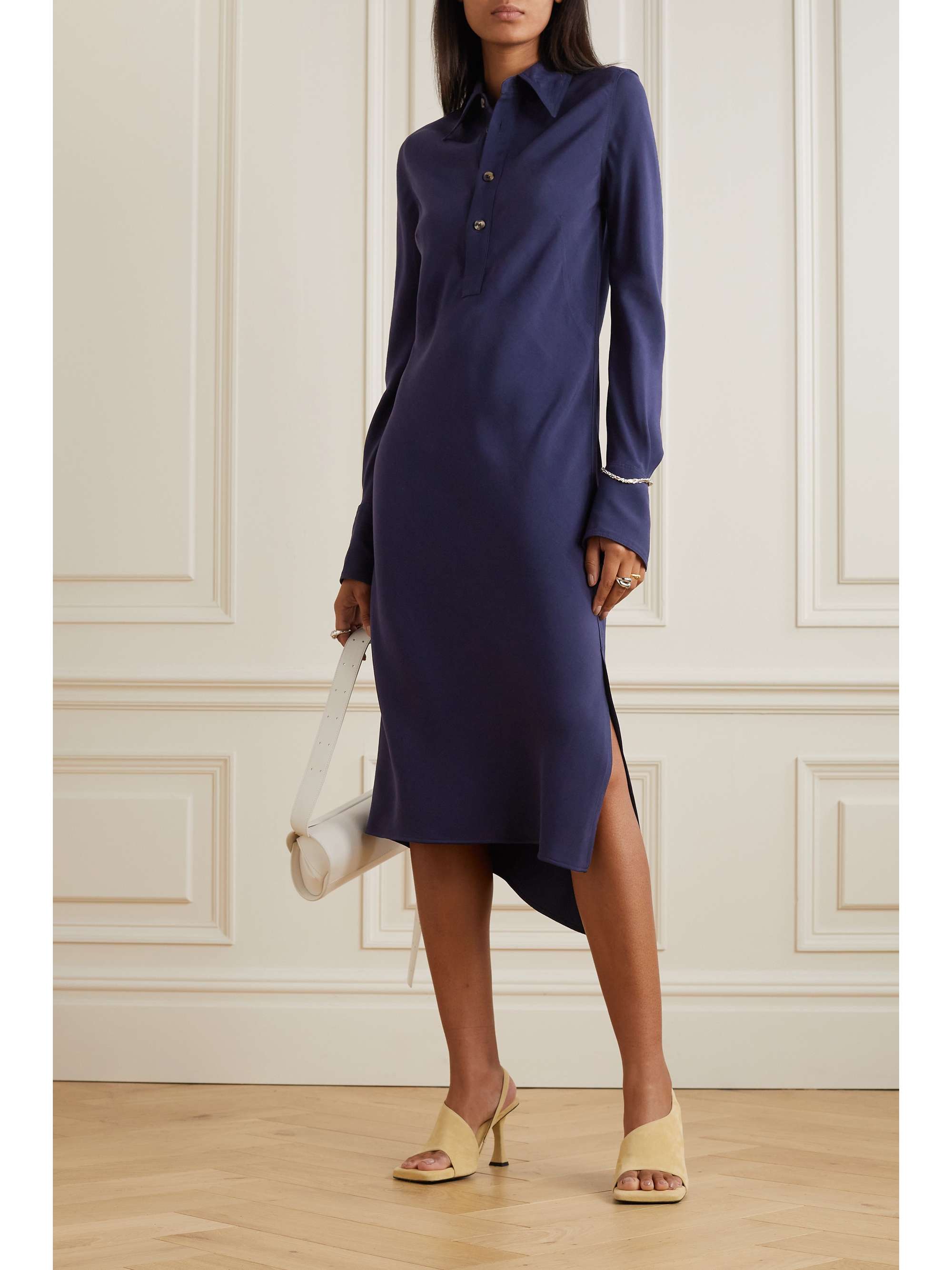 PETAR PETROV Aila asymmetric woven shirt dress