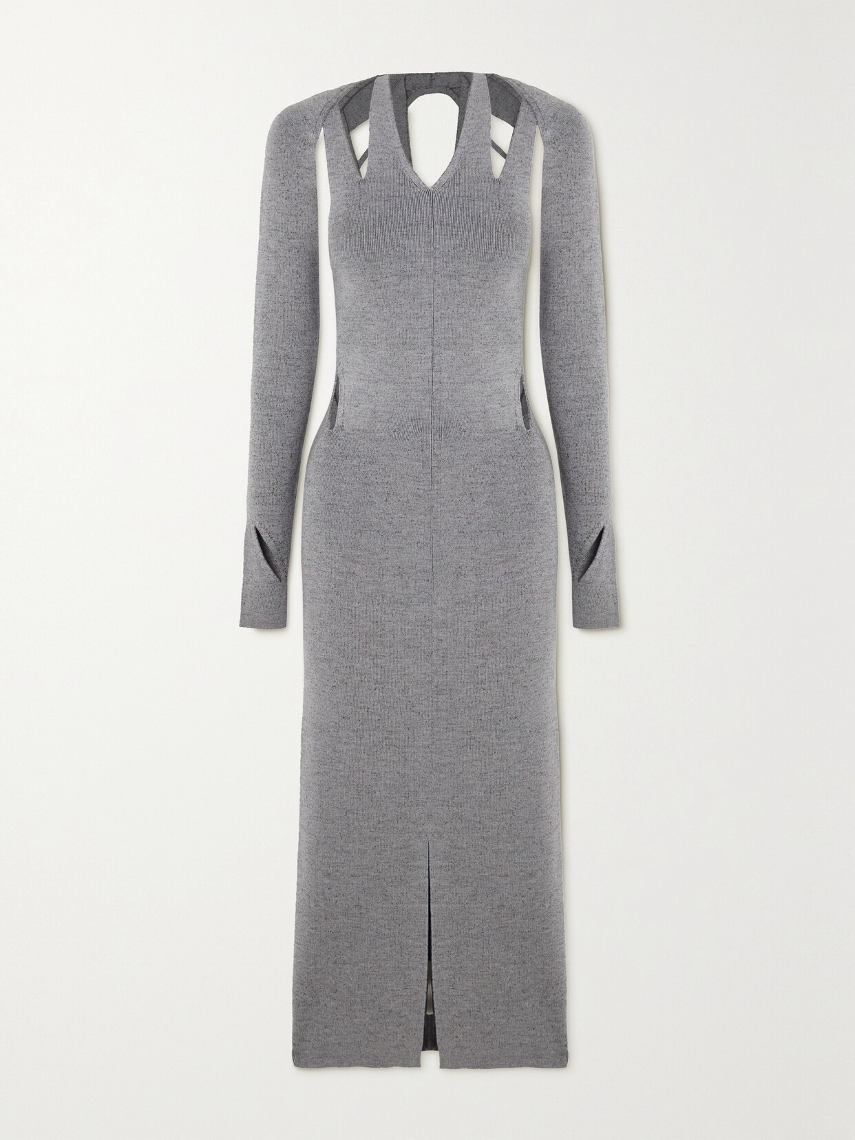 【DION LEE】melange ribbed merino wool-blend ミディ ドレス Dion Lee Cutout Mélange Ribbed Merino Wool-blend Midi Dress