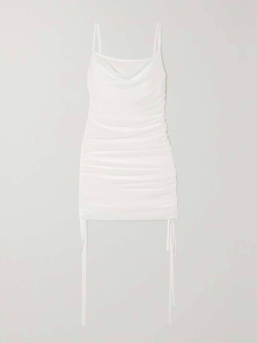 Dion Lee Gathered Open-knit Mini Dress