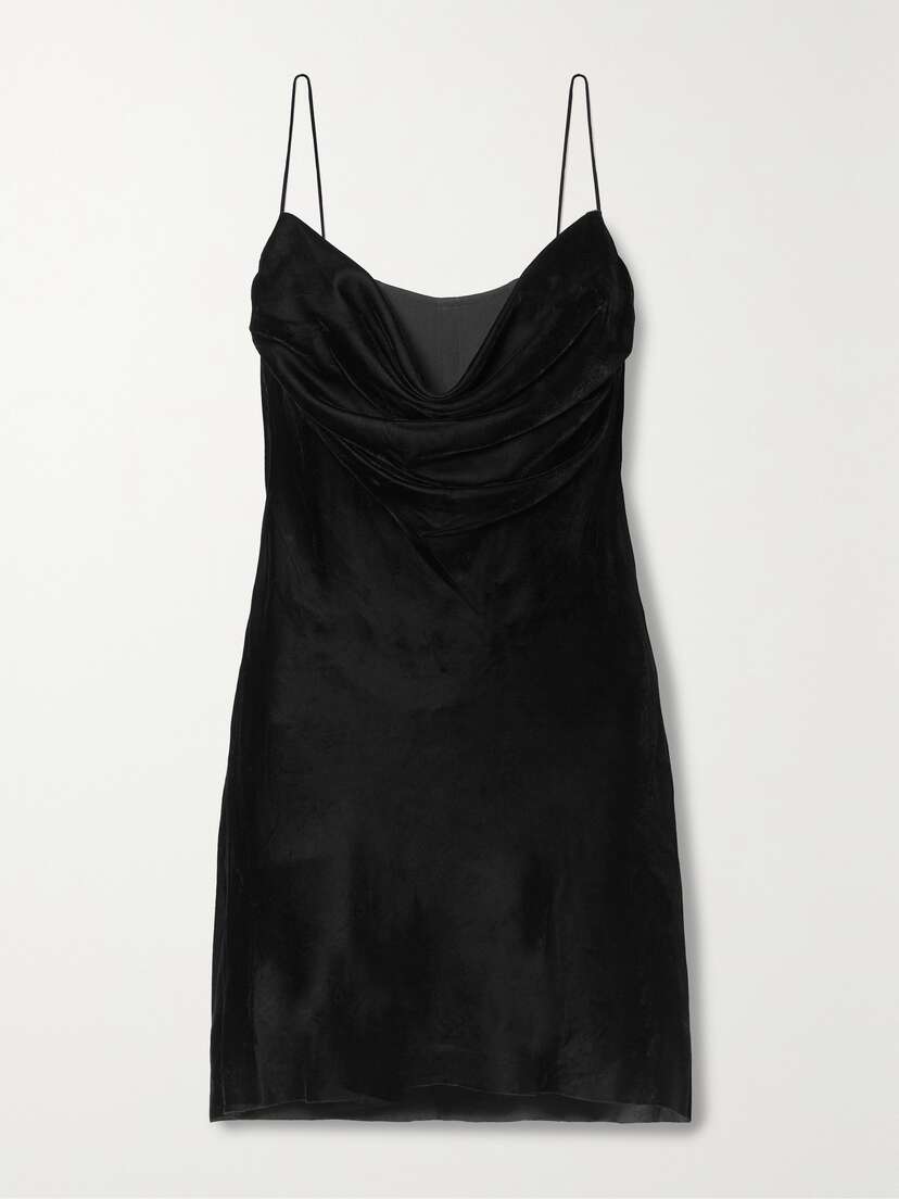 Dion Lee Architrave Layered Velvet And Tulle Mini Dress