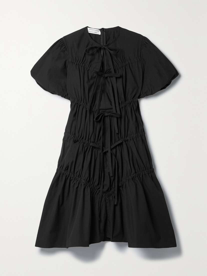 RENAISSANCE RENAISSANCE Crimes Gathered Cotton-poplin Dress