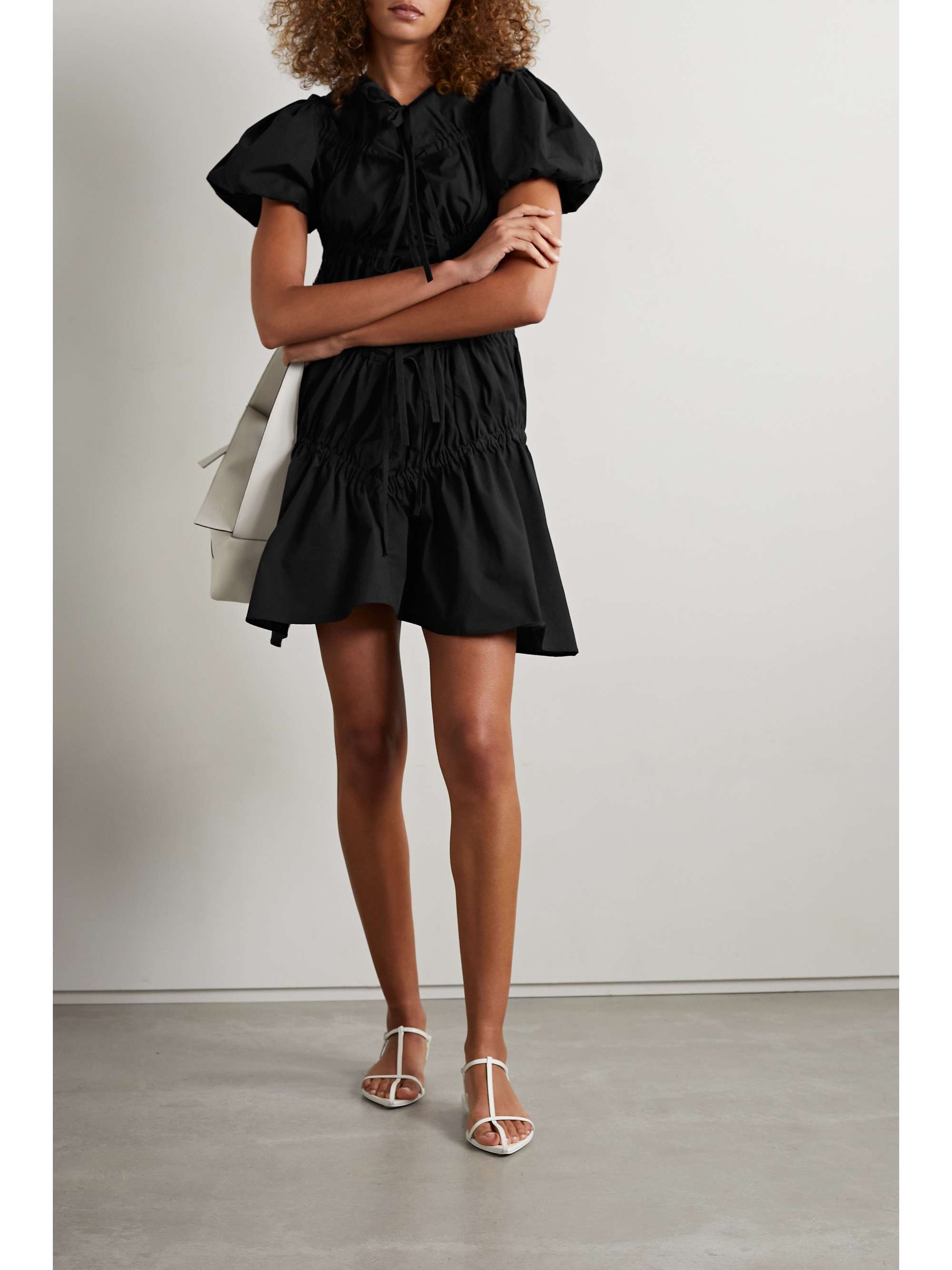 RENAISSANCE RENAISSANCE Crimes gathered cotton-poplin dress