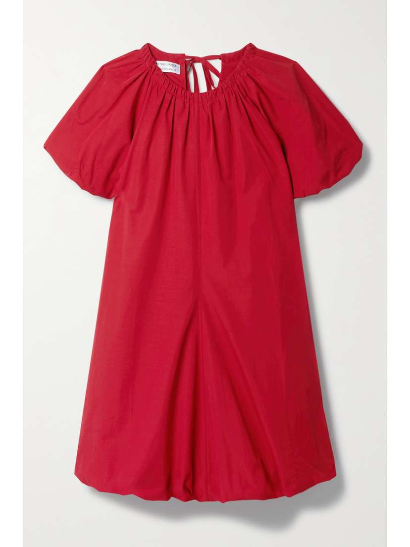 RENAISSANCE RENAISSANCE Loula Gathered Cotton-poplin Mini Dress