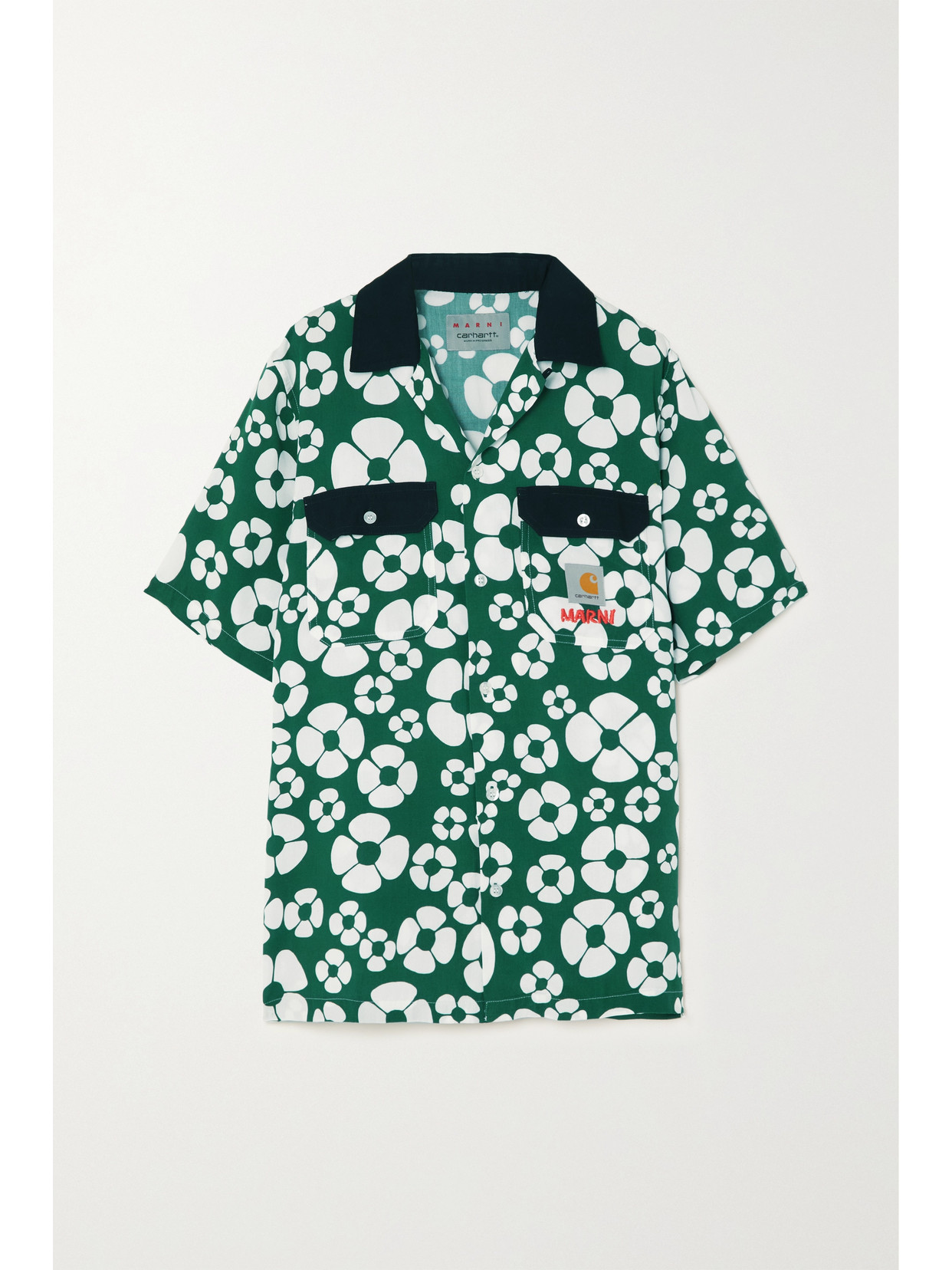 Marni - + Carhartt Wip Embroidered Floral-print Voile Shirt - Green