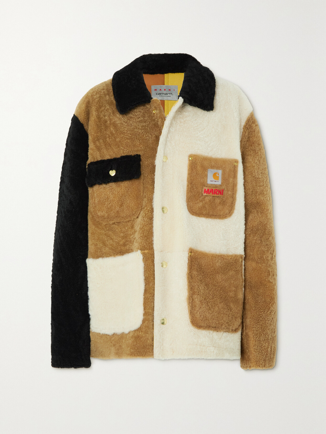 Marni - + Carhartt Wip Color-block Shearling Jacket - Black