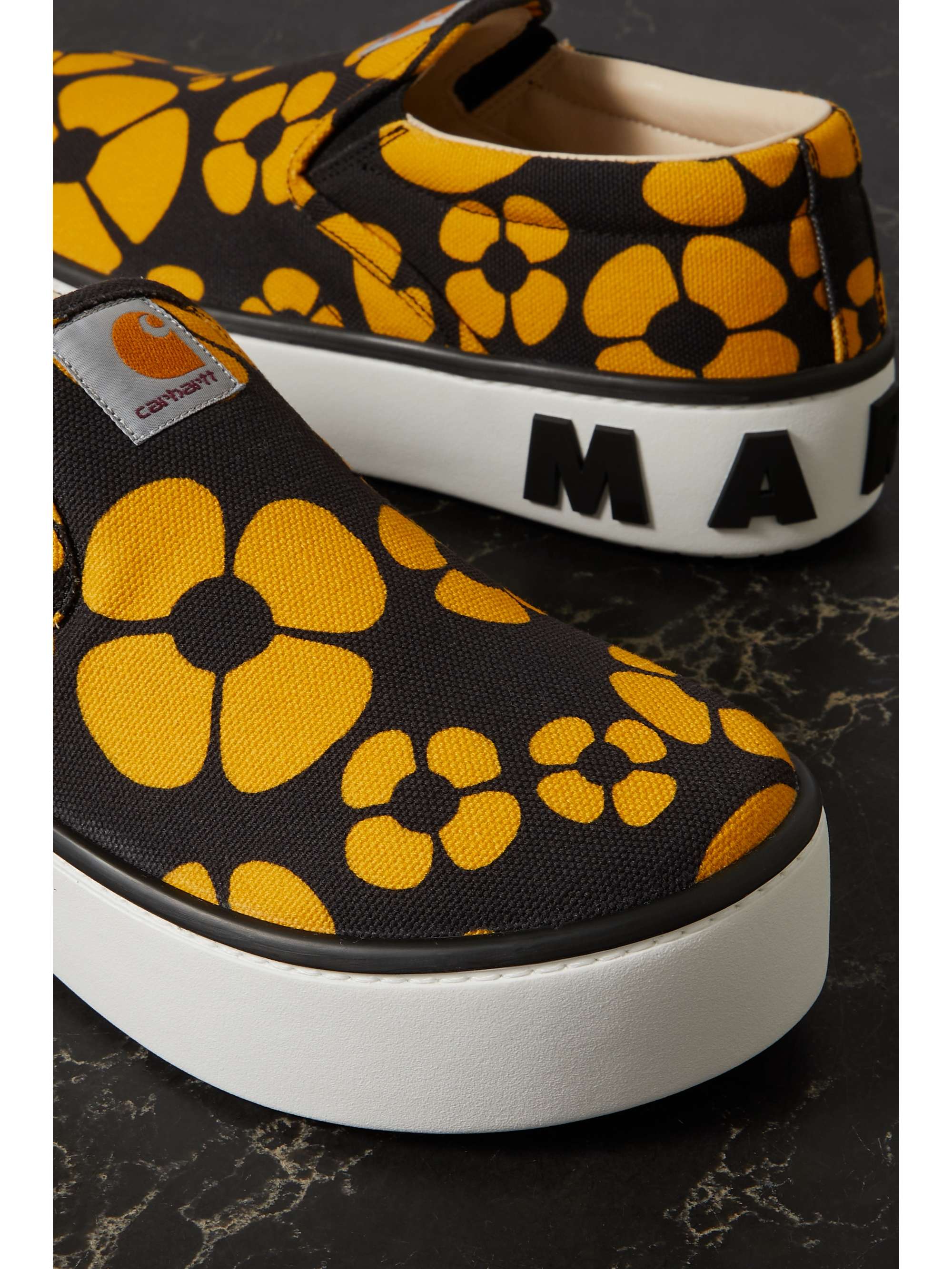 MARNI + Carhartt WIP floral-print cotton-canvas slip-on sneakers