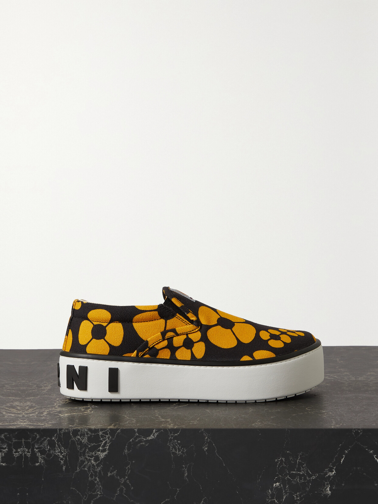 Marni - + Carhartt Wip Floral-print Cotton-canvas Slip-on Sneakers - Yellow