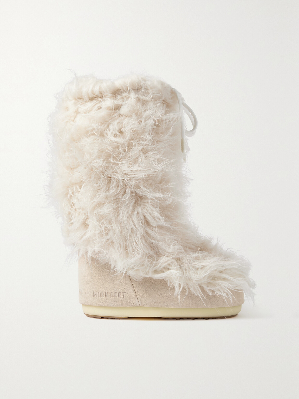 Moon Boot - Lab69 Icon Yeti Shearling And Suede Snow Boots - Cream