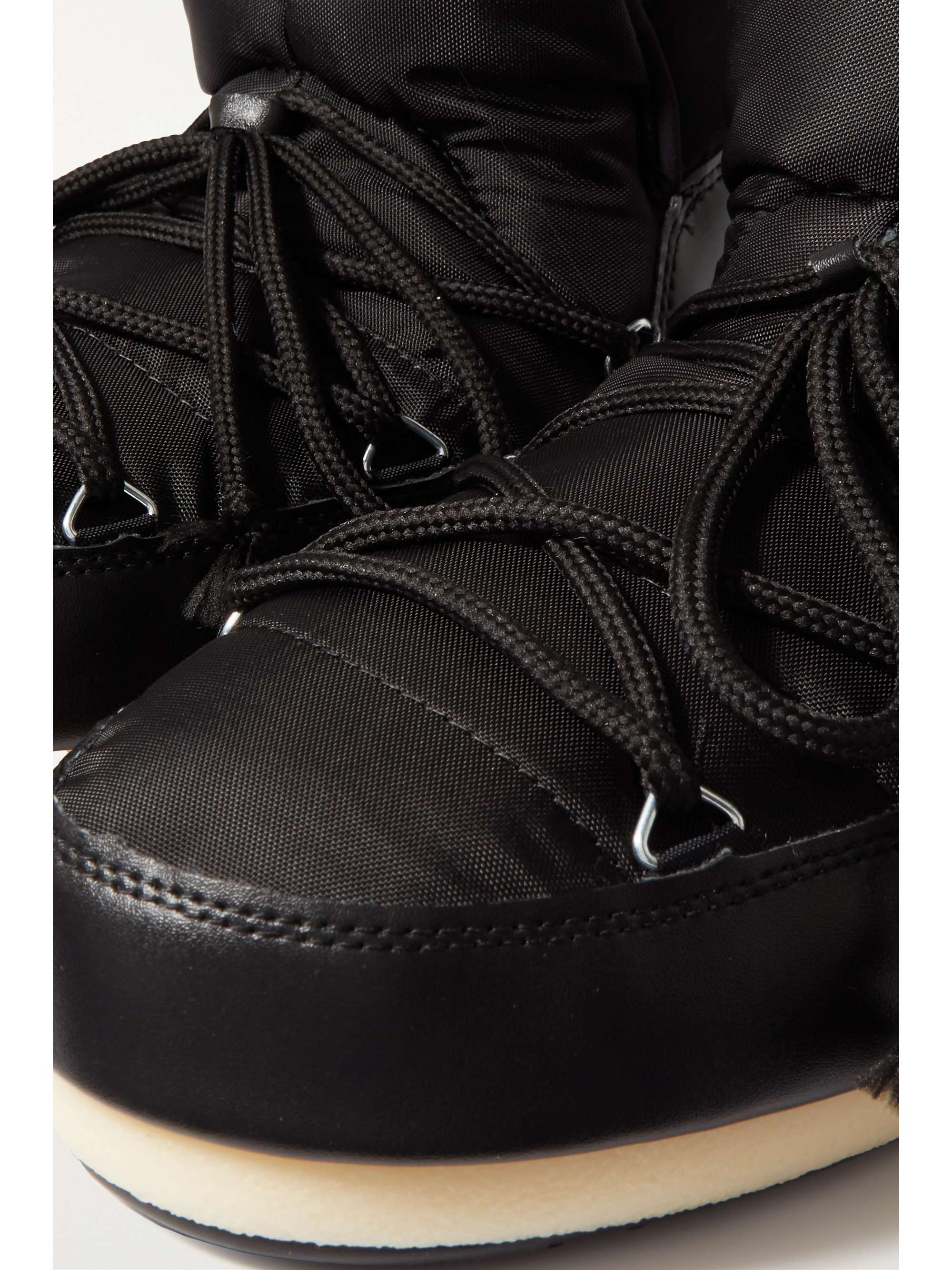 MOON BOOT Shell and faux leather snow boots