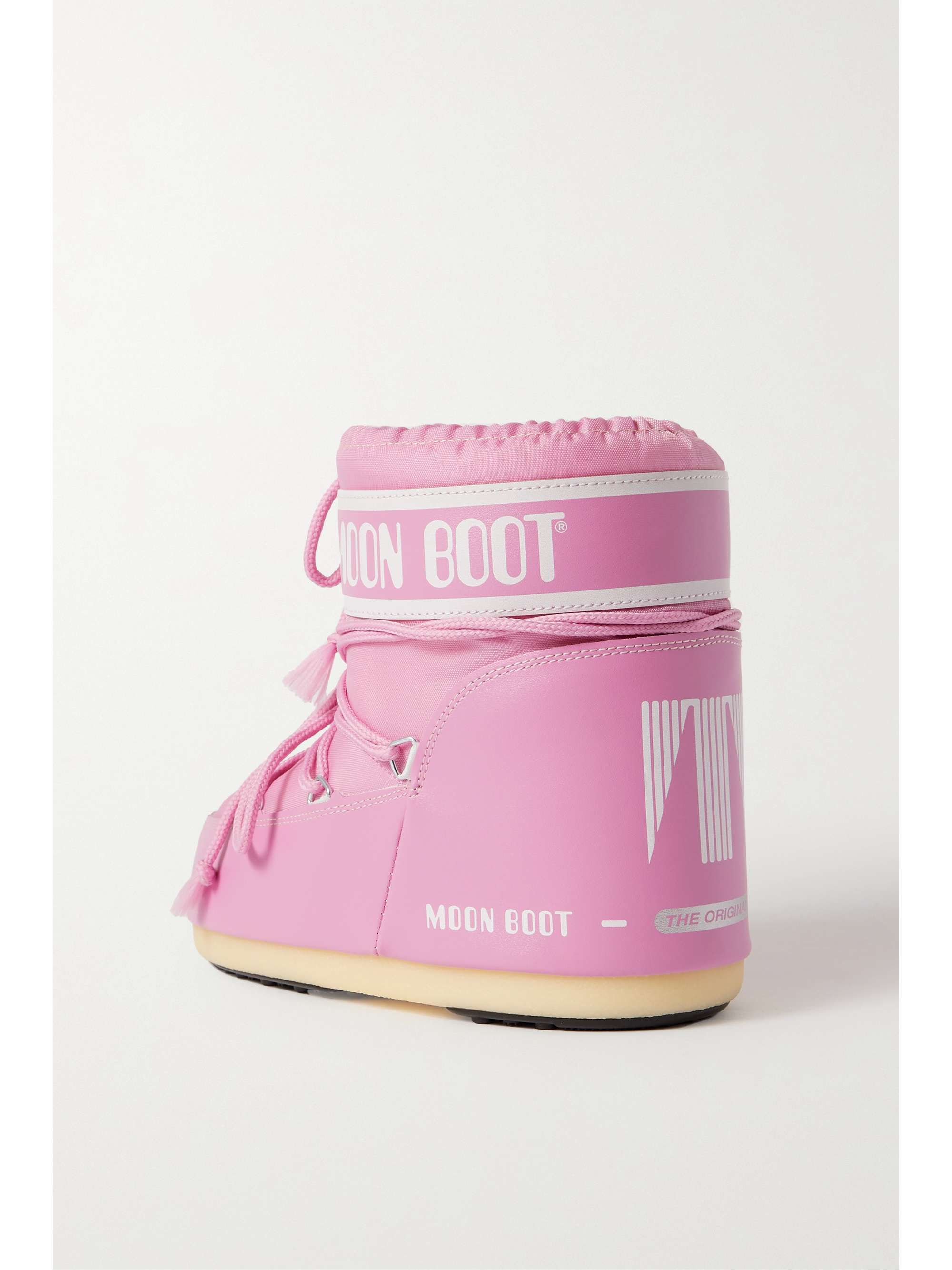 MOON BOOT Icon Low shell and faux leather snow boots NETAPORTER