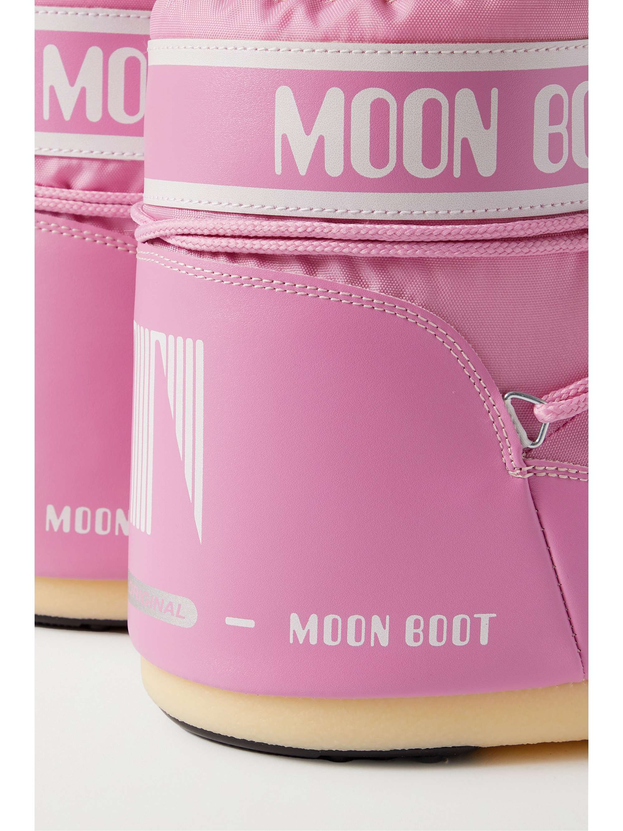 MOON BOOT Icon Low shell and faux leather snow boots NETAPORTER