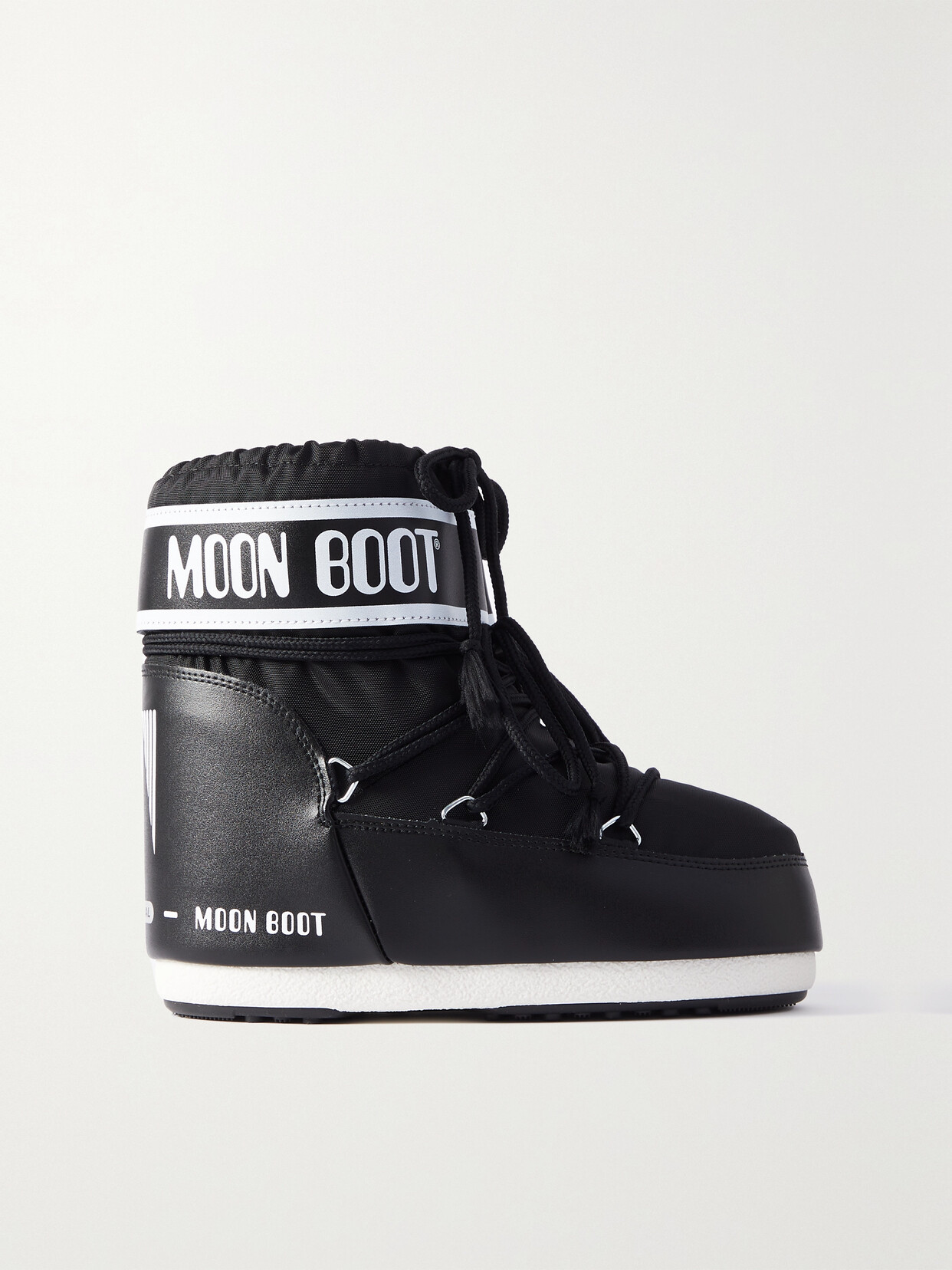 Moon Boot - Icon Low Shell And Faux Leather Snow Boots - Black