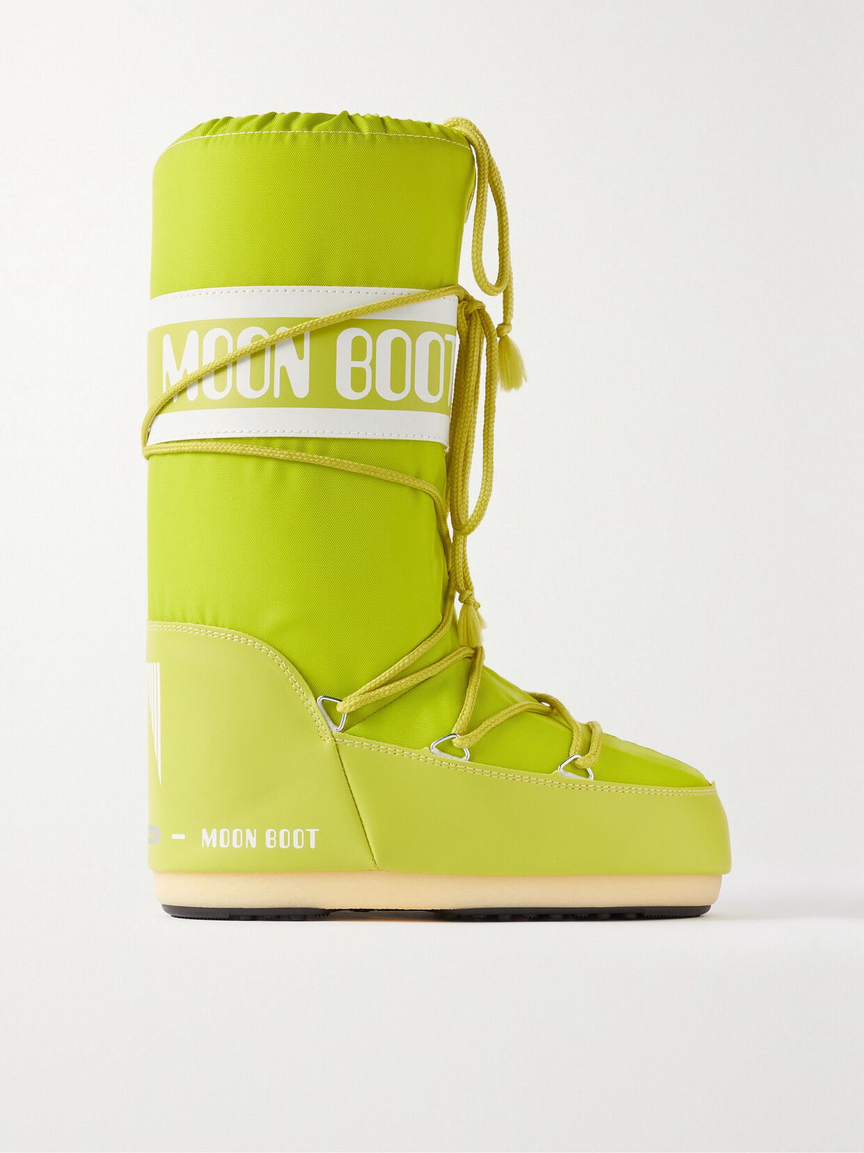 Moon Boot - Icon Fleece-lined Shell And Faux Leather Snow Boots - Green