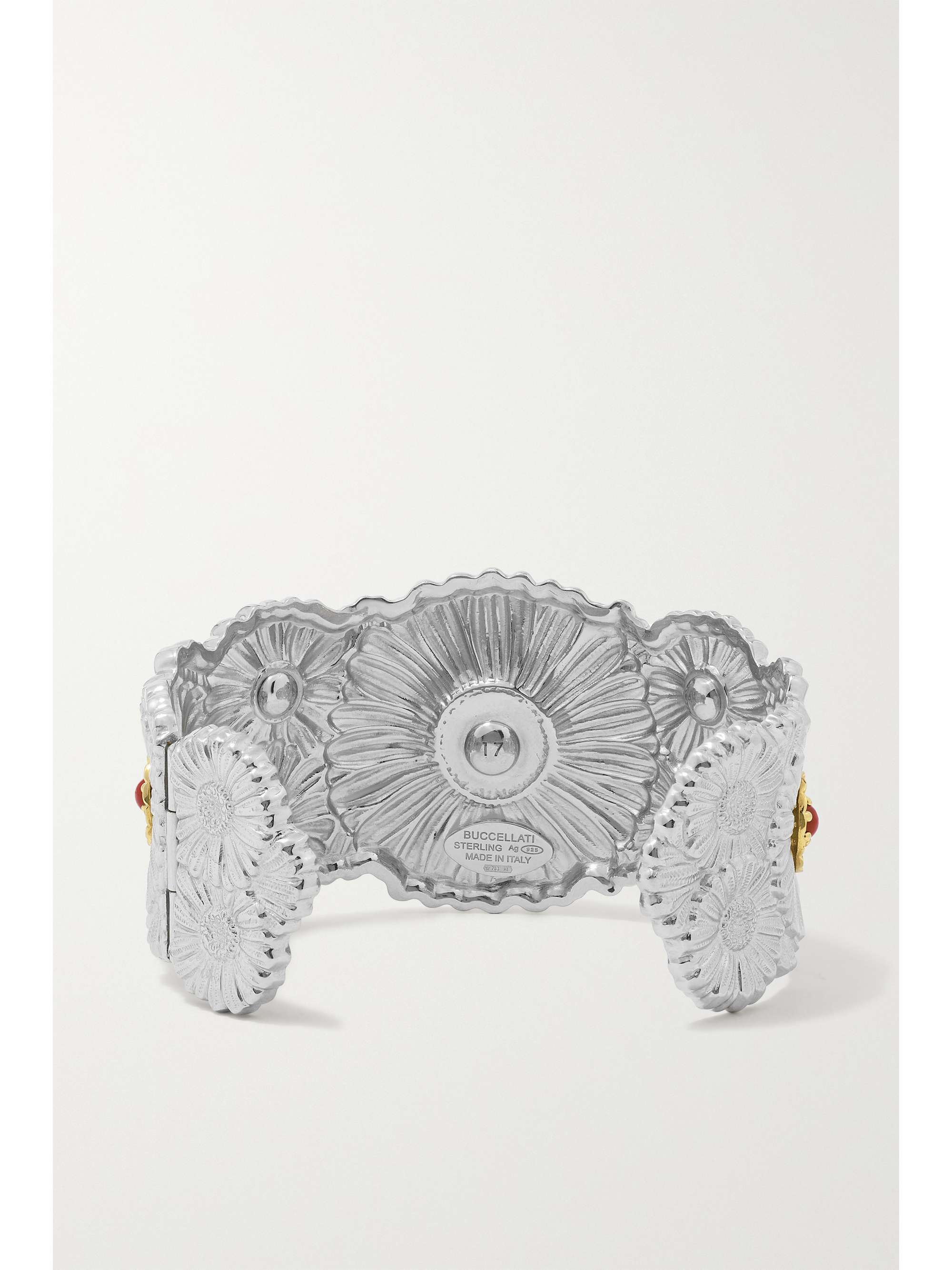 BUCCELLATI 纯银、镀金纯银、碧玉、钻石手镯