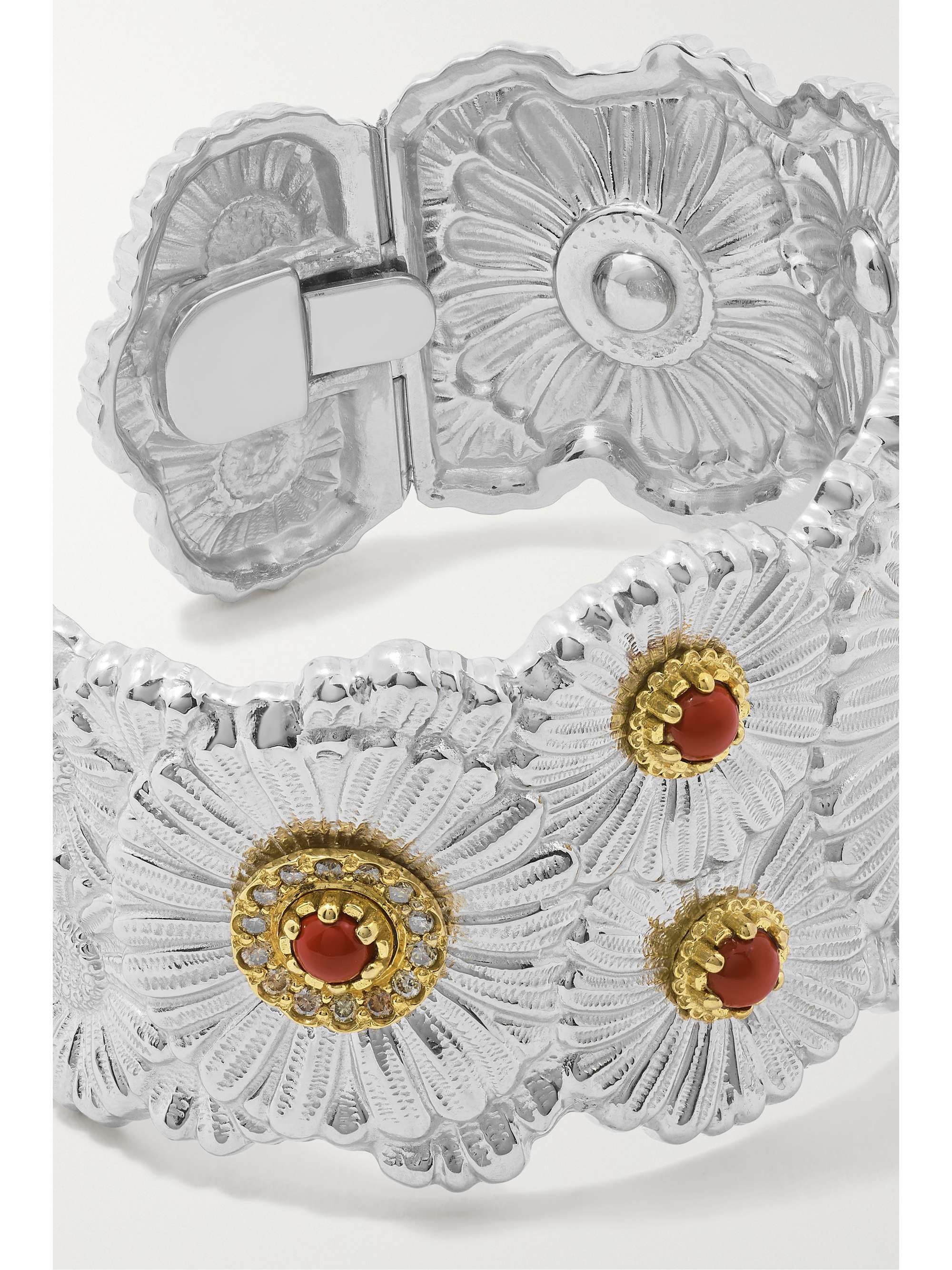 BUCCELLATI 纯银、镀金纯银、碧玉、钻石手镯