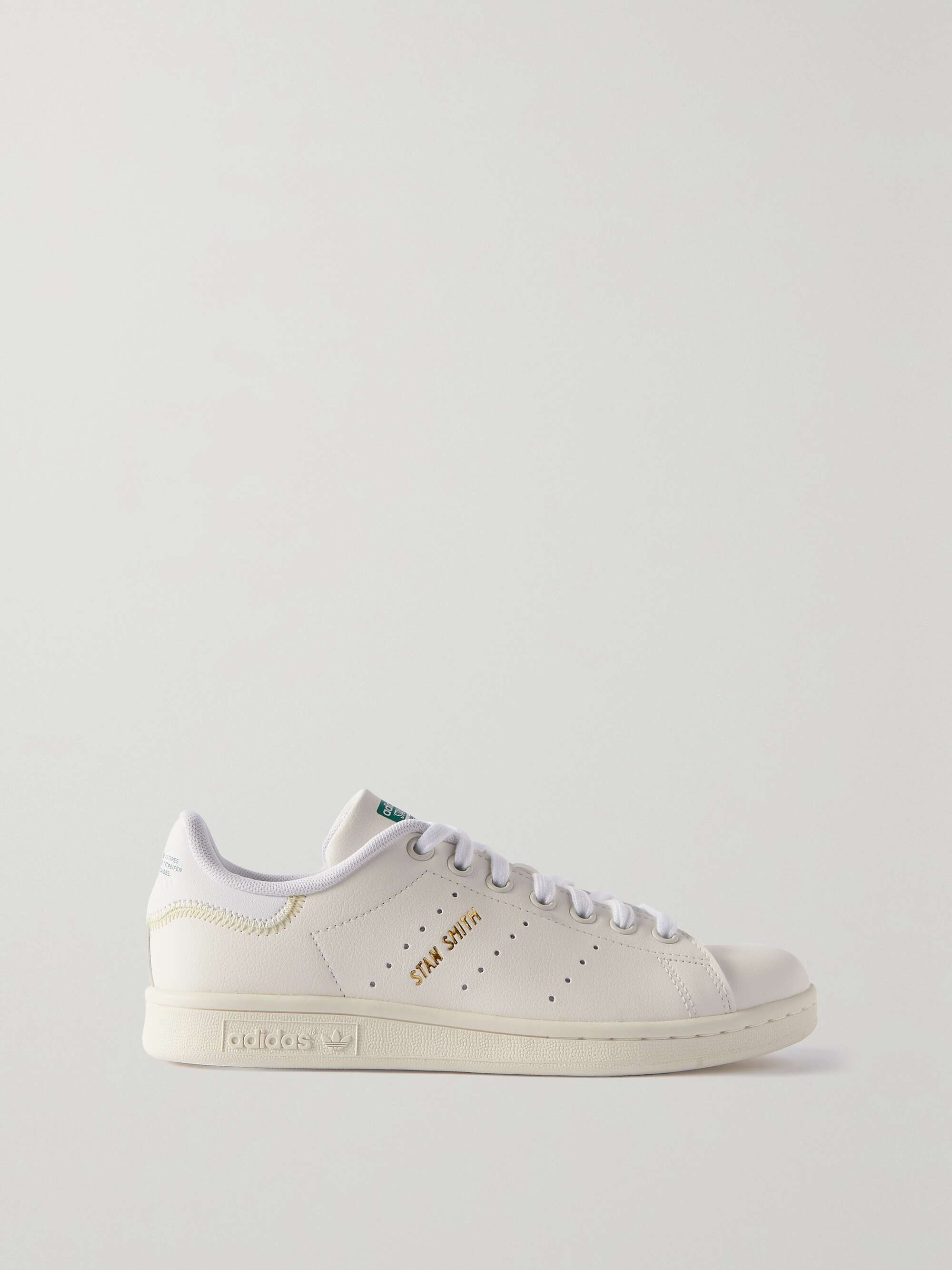 White Stan Smith faux leather sneakers | ADIDAS ORIGINALS | NET-A-PORTER