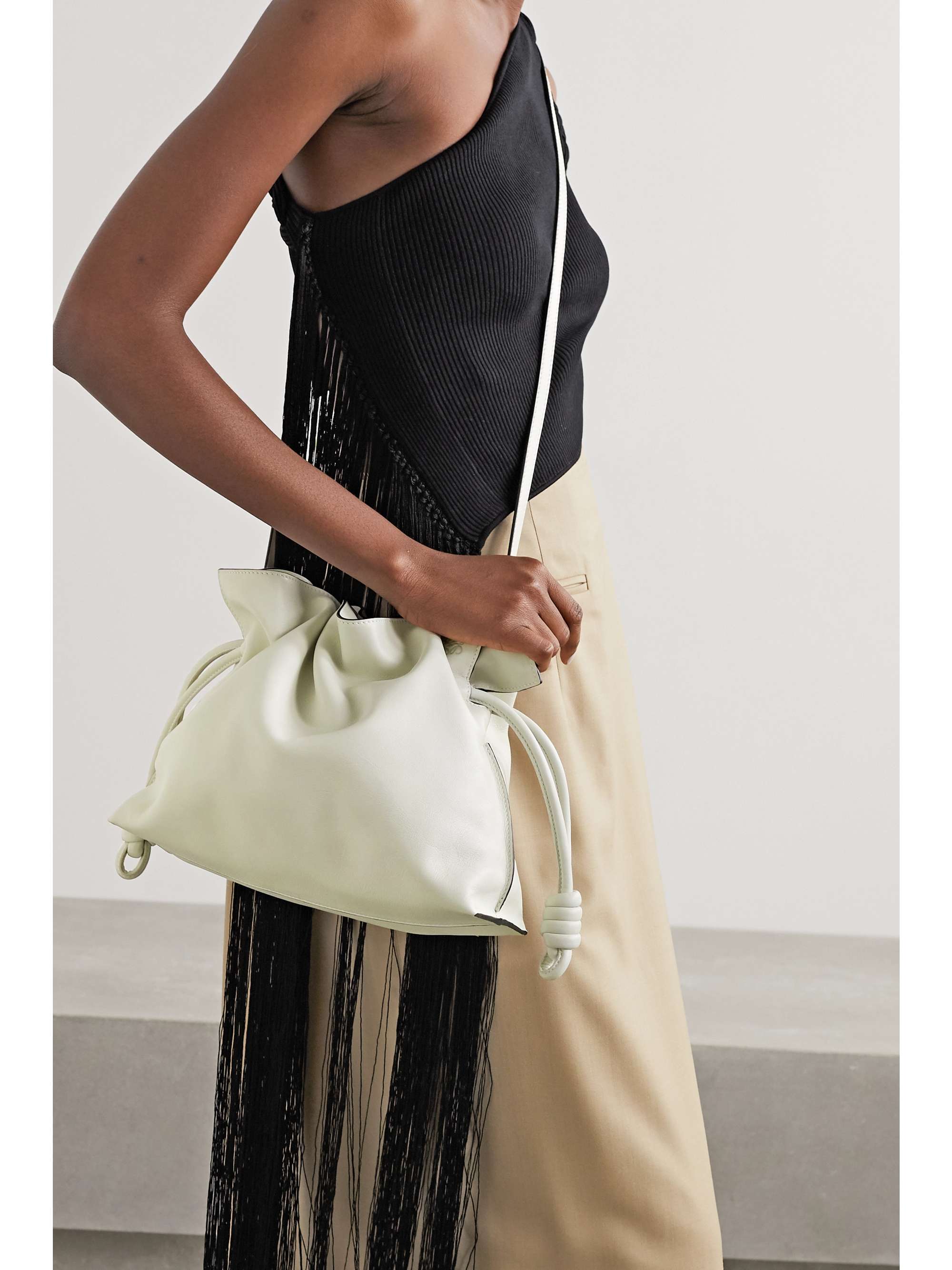 LOEWE Flamenco leather clutch