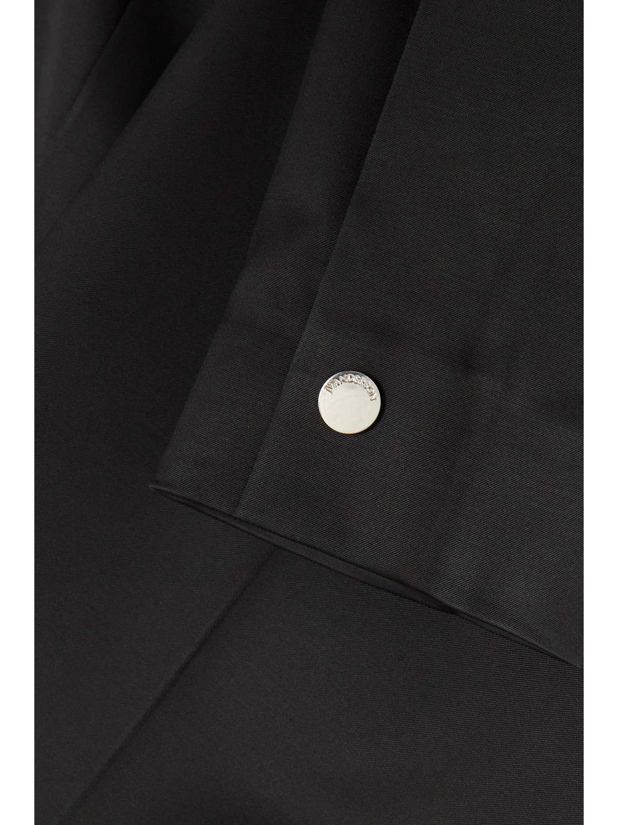 Jw Anderson Press-stud Cuff Satin Suit Trousers In Black