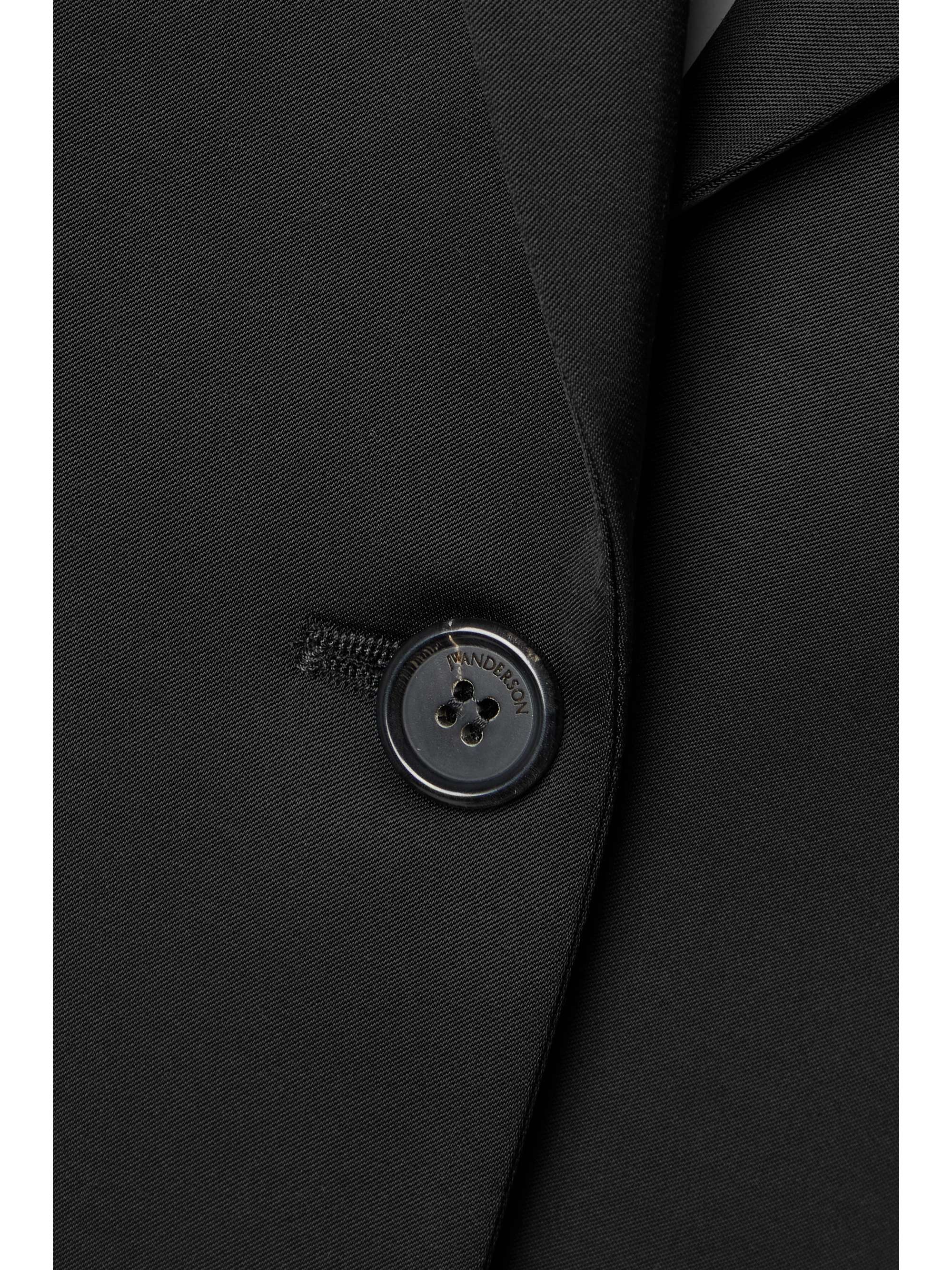 JW ANDERSON Blazer aus glänzendem Twill mit Ketten