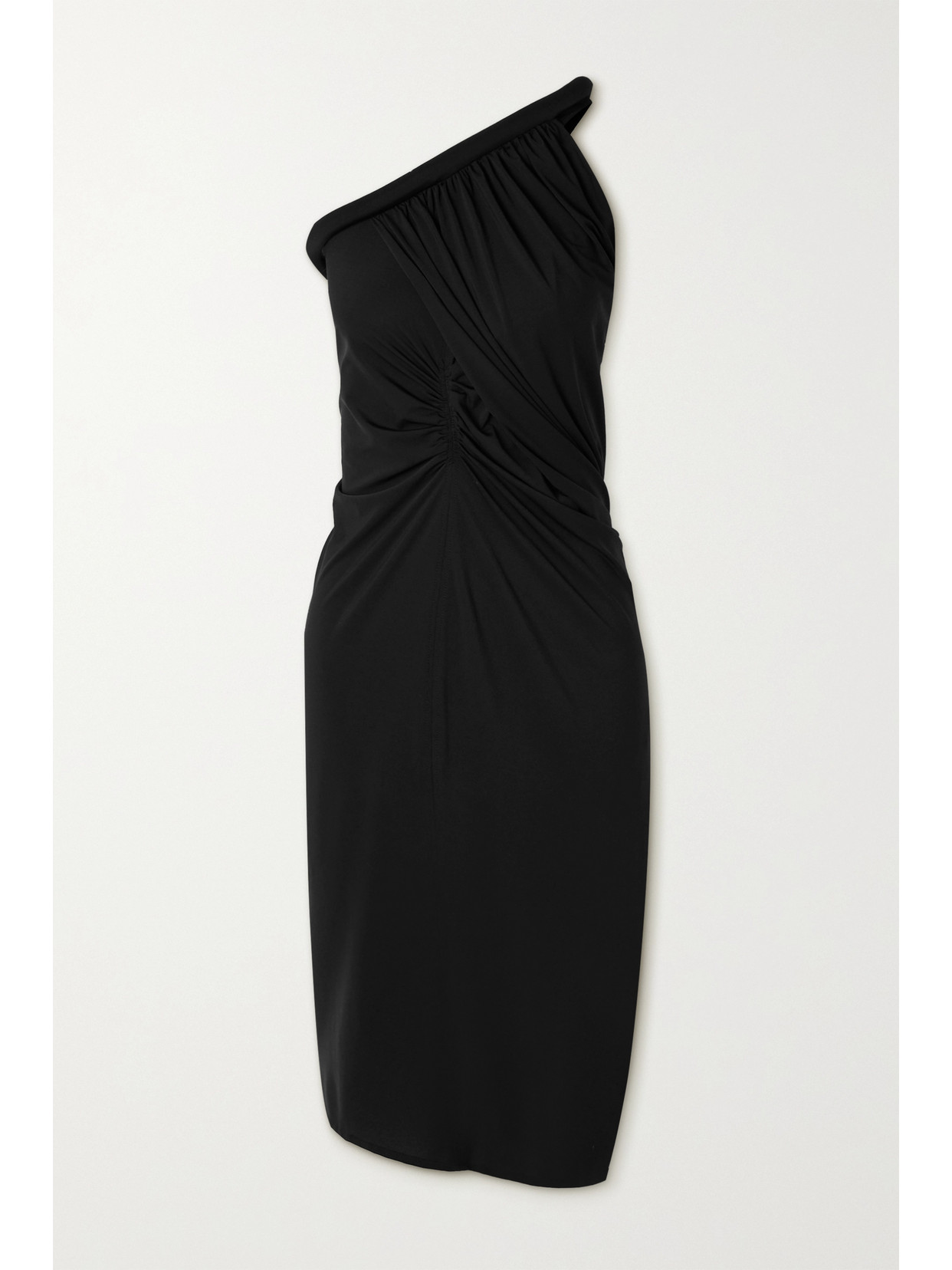 JW ANDERSON ONE-SHOULDER ASYMMETRIC GATHERED STRETCH-JERSEY DRESS