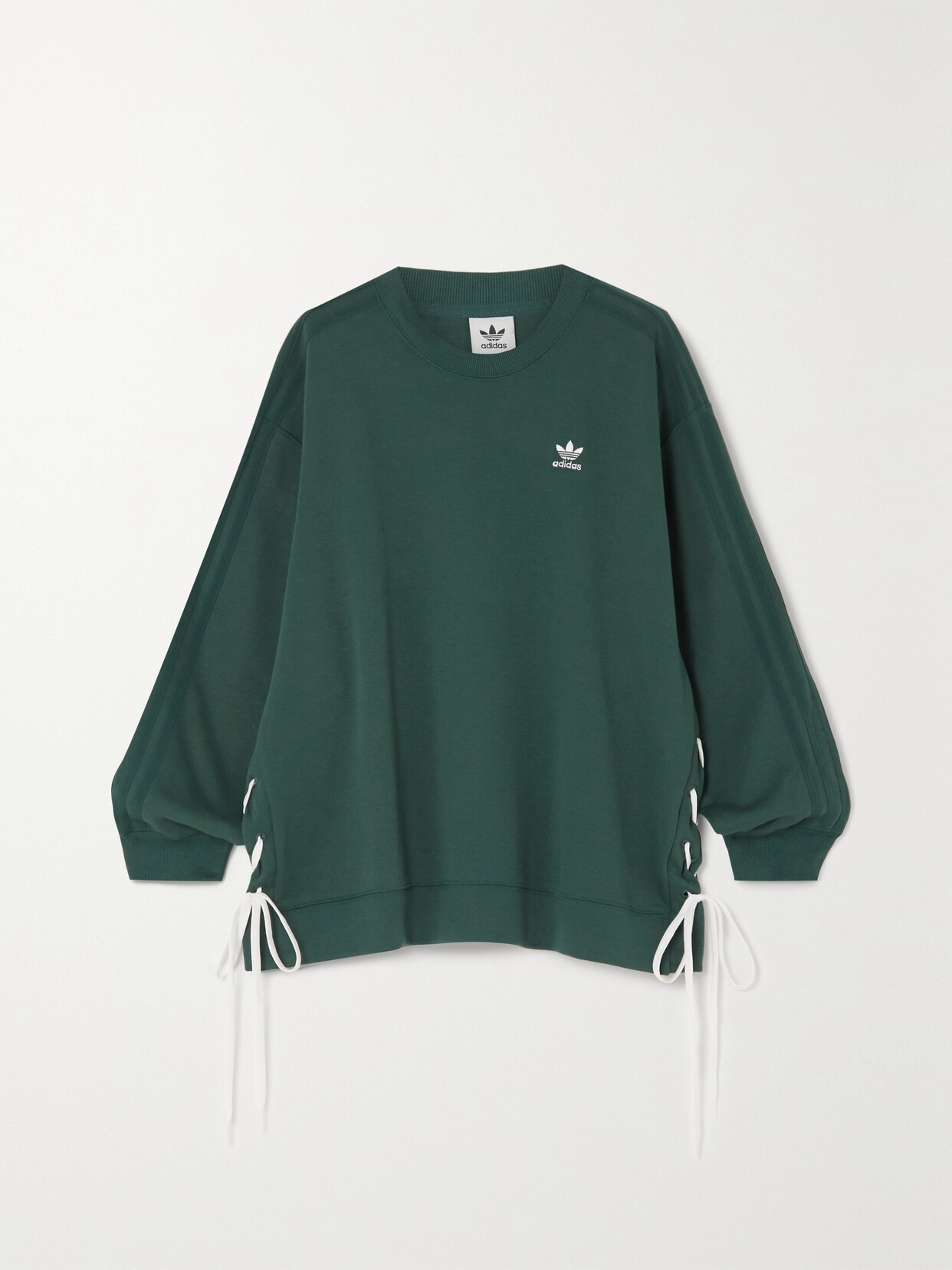 adidas Originals - Whipstitched Cotton-jersey Sweatshirt - Green