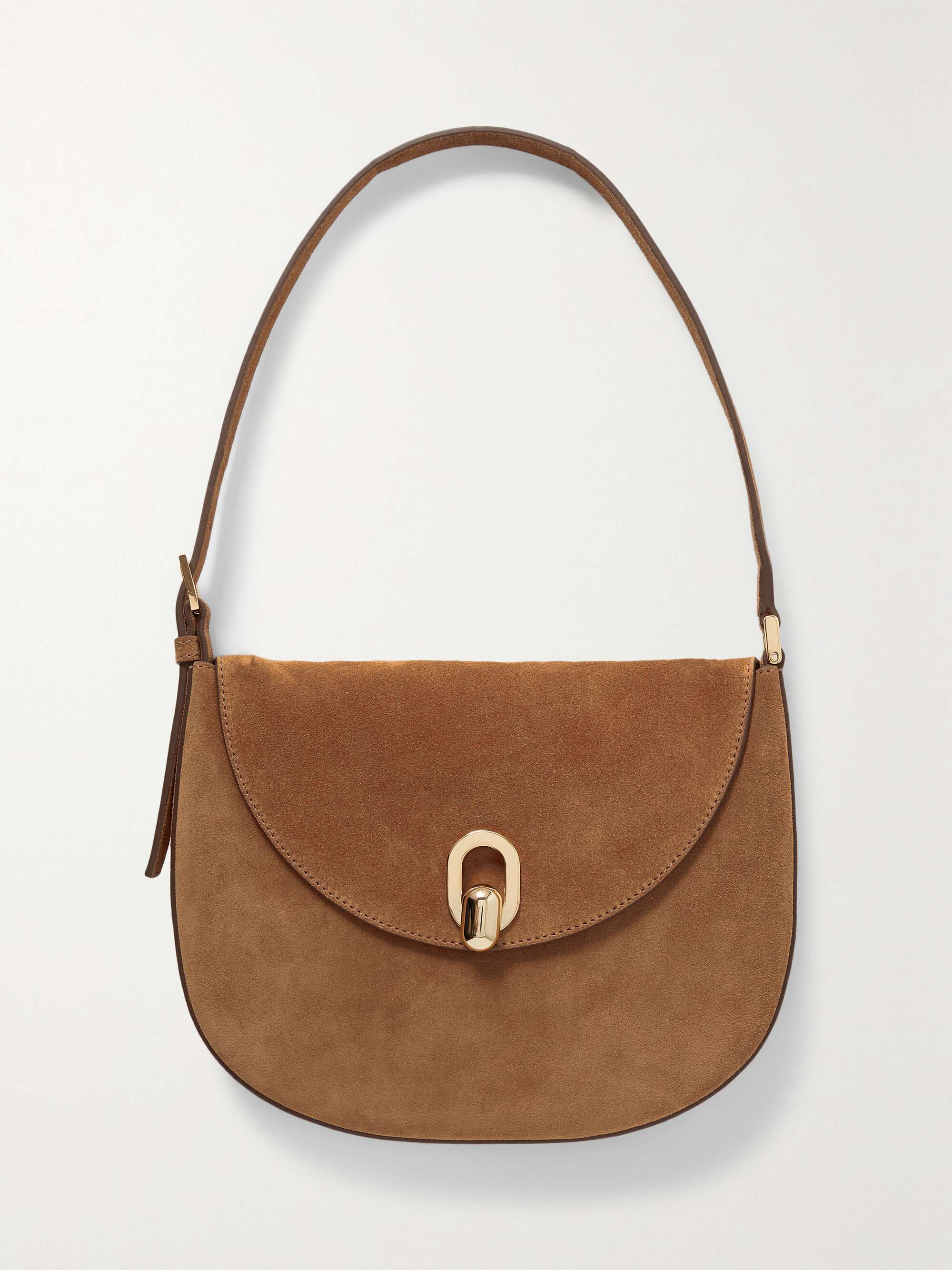 Tan suede shoulder bag outlet
