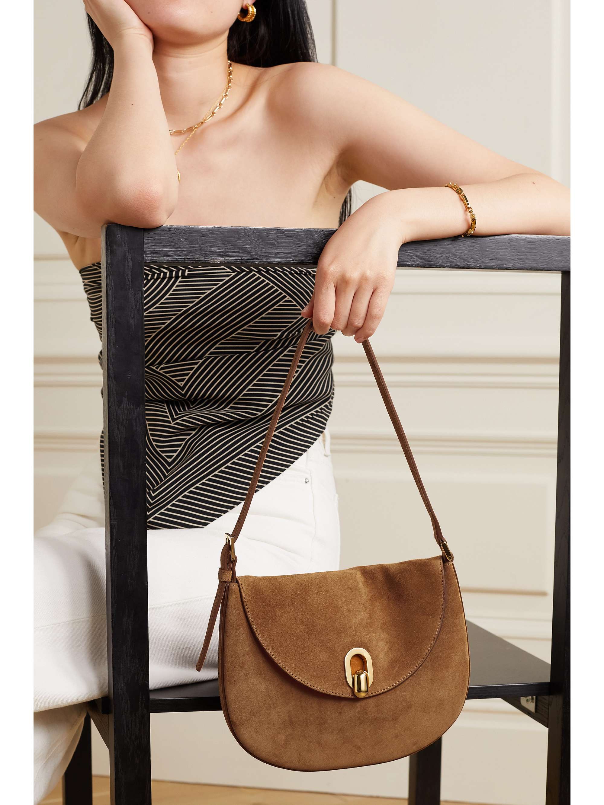 SAVETTE Sac porté épaule en cuir Tondo Small