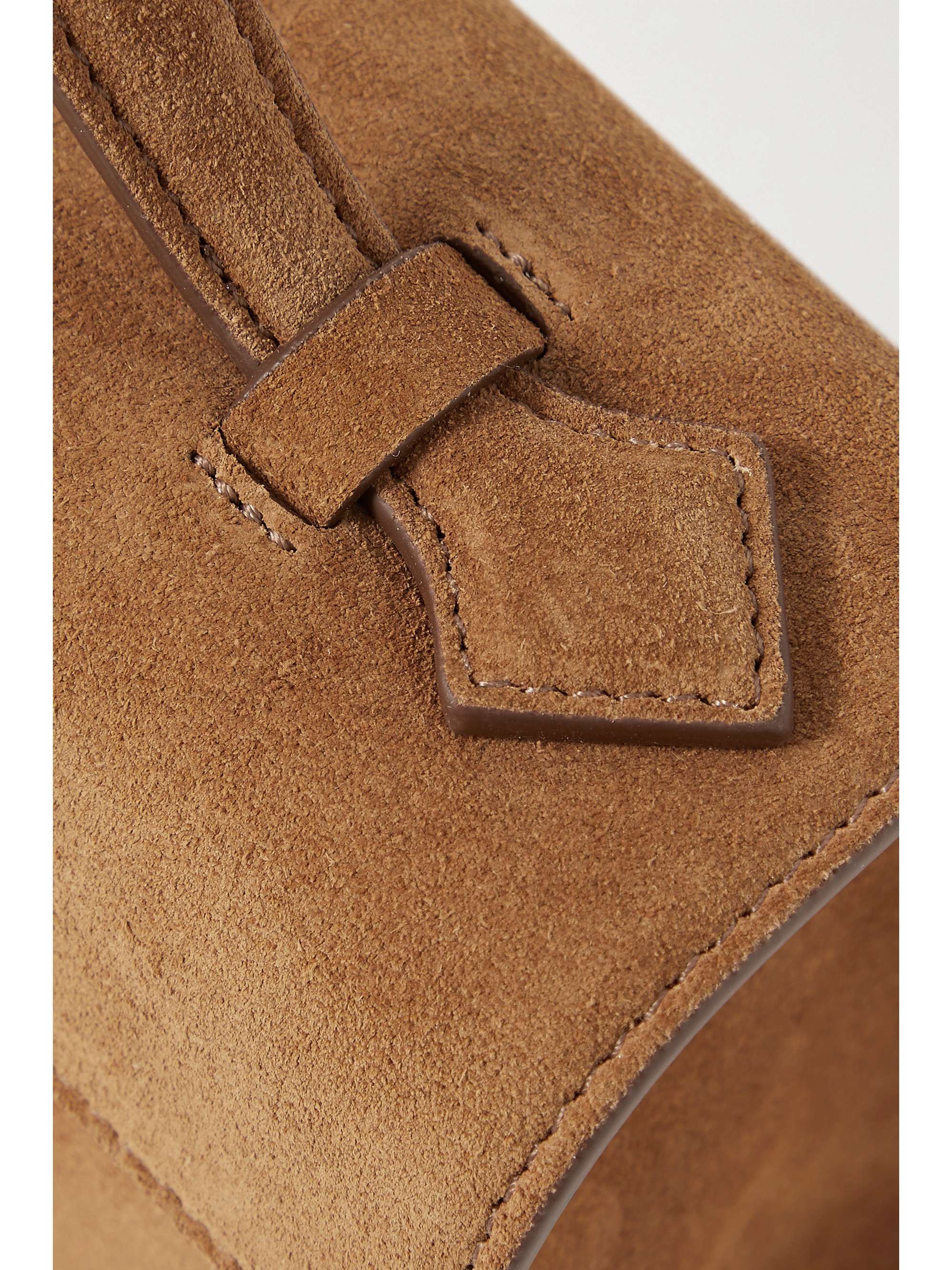 SAVETTE Symmetry Pochette suede tote